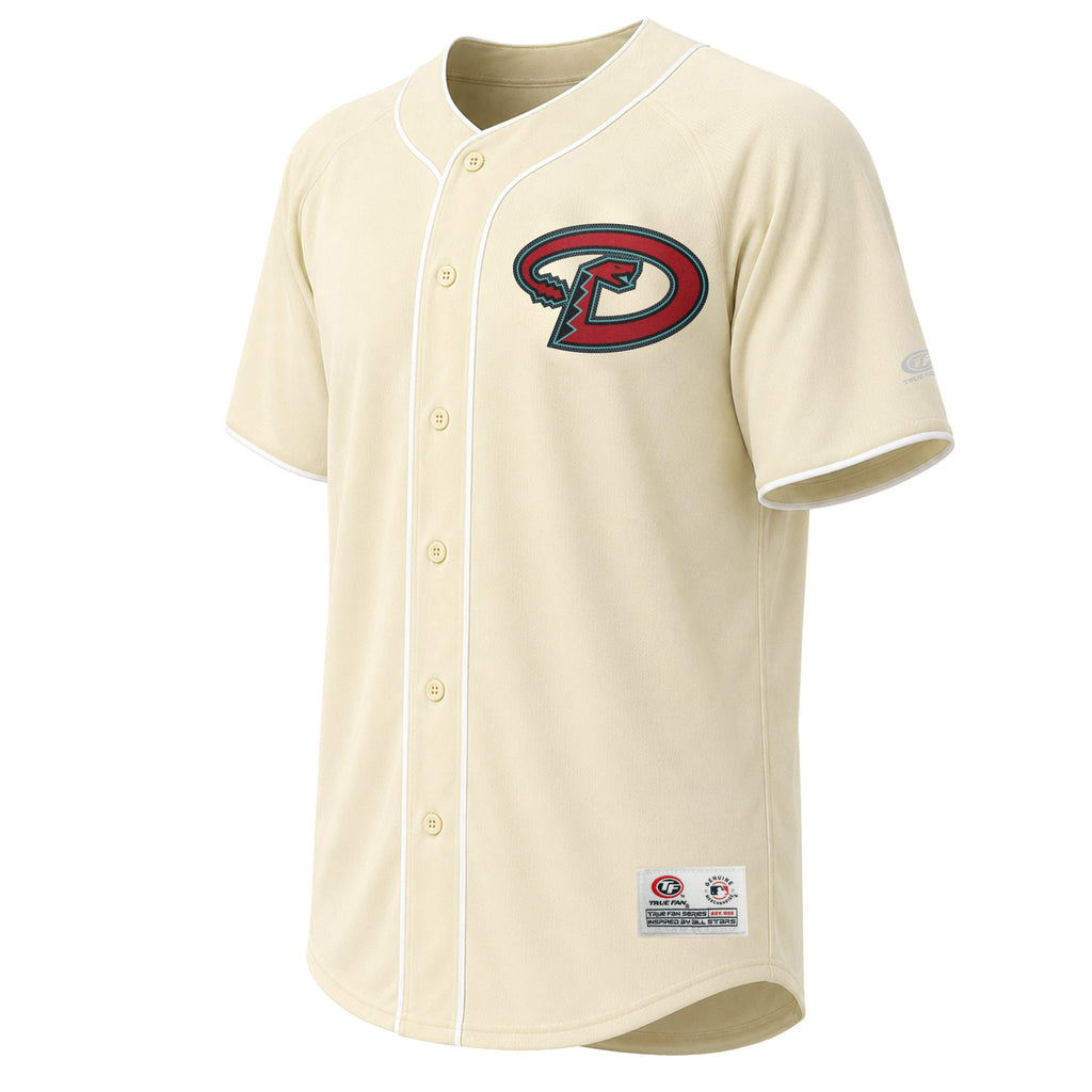 Men's Arizona Diamondbacks Stitches Cream Fashion Jersey - 3