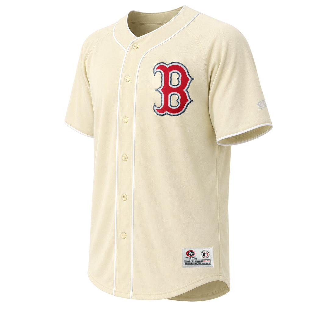 Men's Boston Red Sox Stitches Cream Fashion Jersey - 3