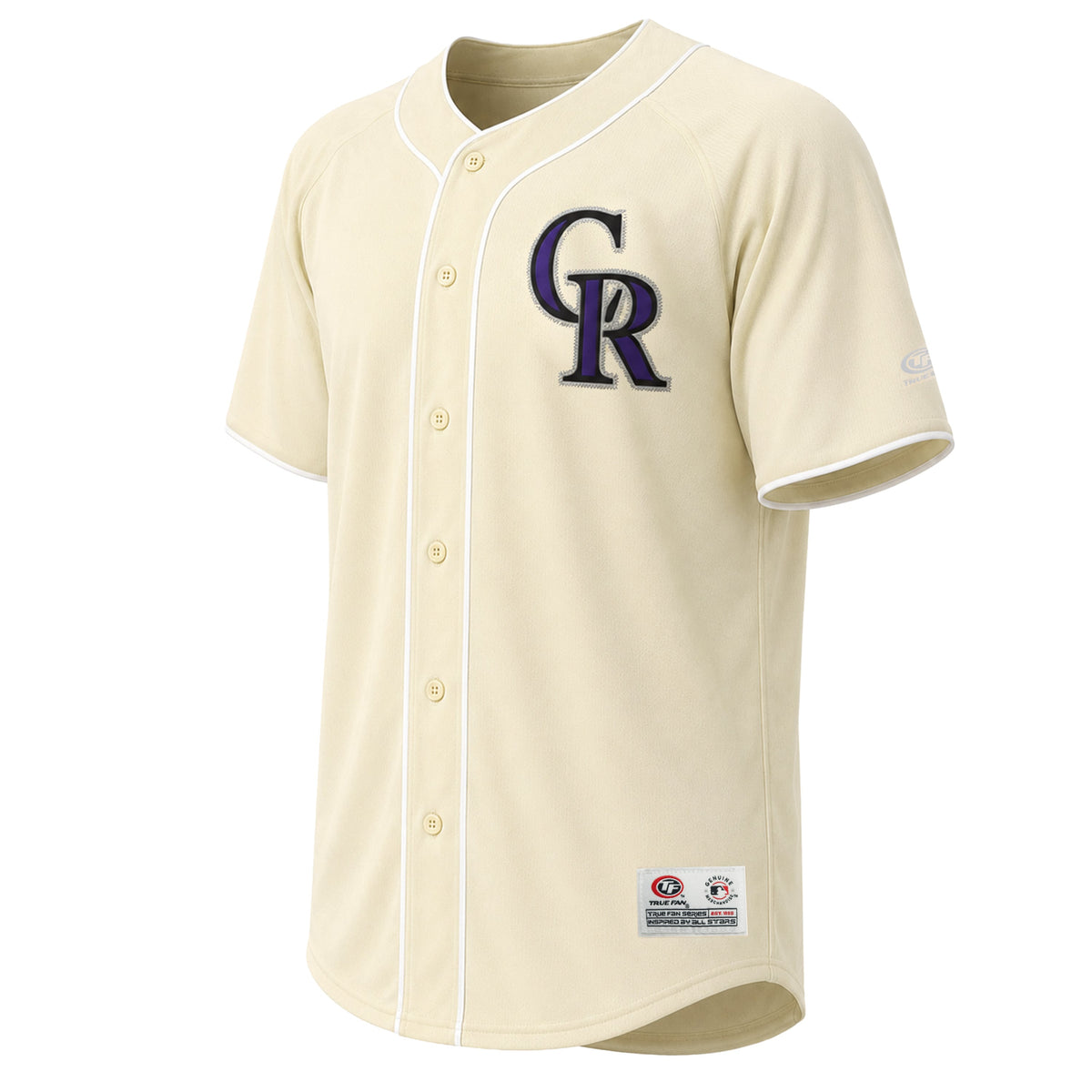 Men's Colorado Rockies Stitches Cream Fashion Jersey - 3