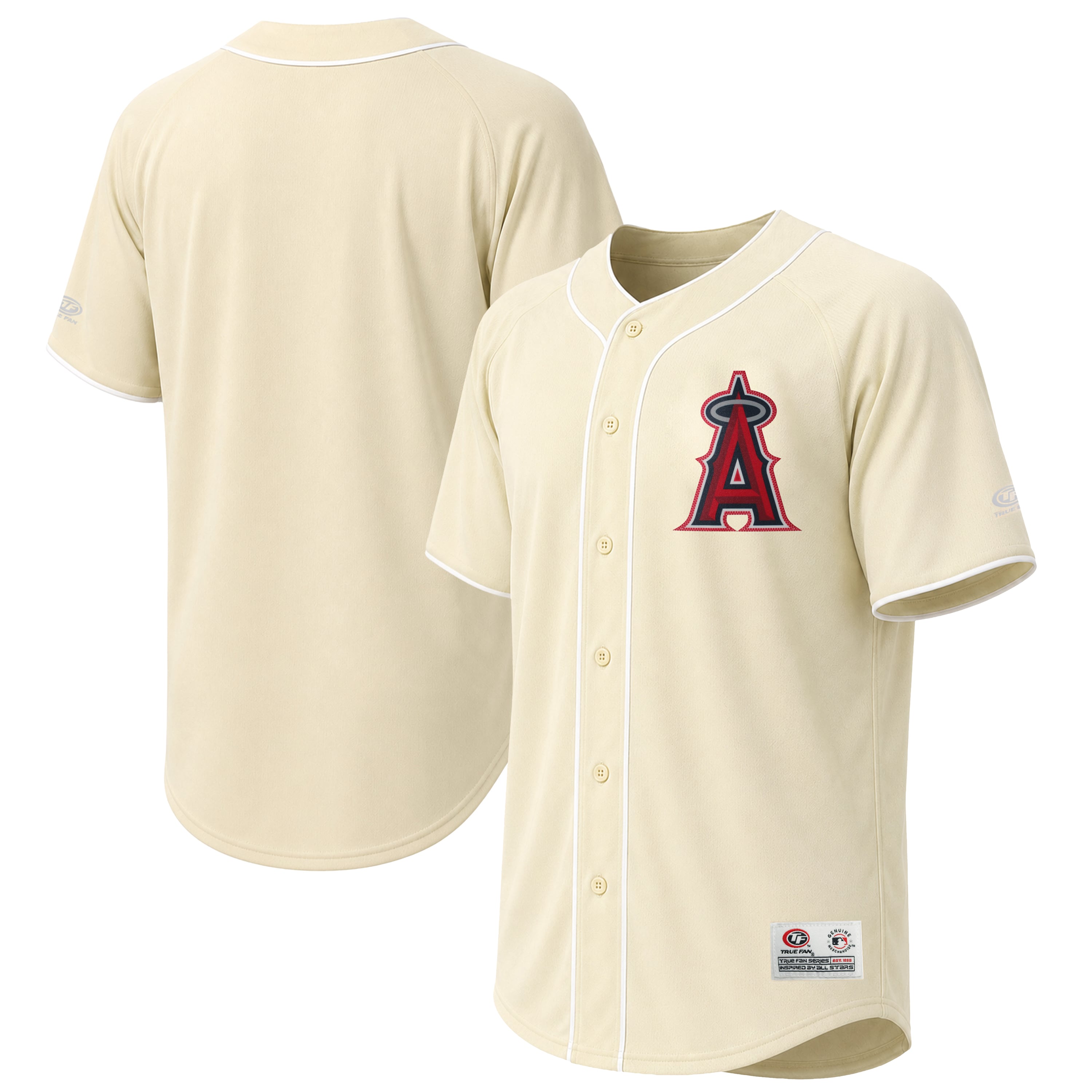 Men's Los Angeles Angels Stitches Cream Fashion Jersey - 2