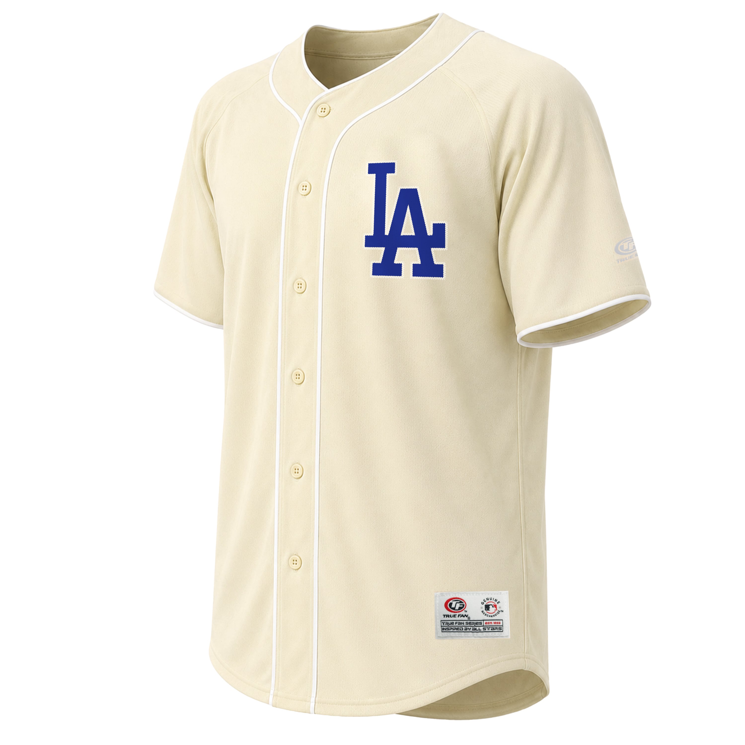 Men's Los Angeles Dodgers Stitches Cream Fashion Jersey - 3