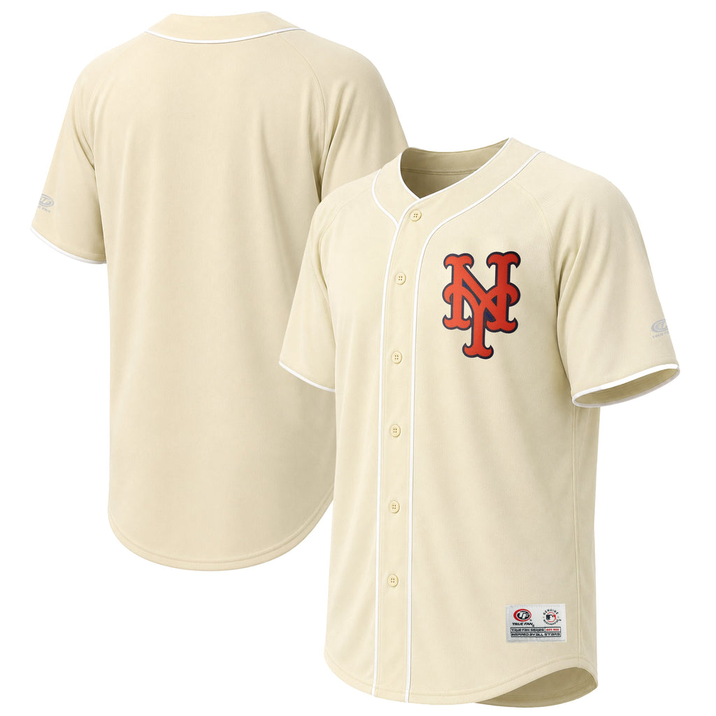 Men's New York Mets Stitches Cream Fashion Jersey