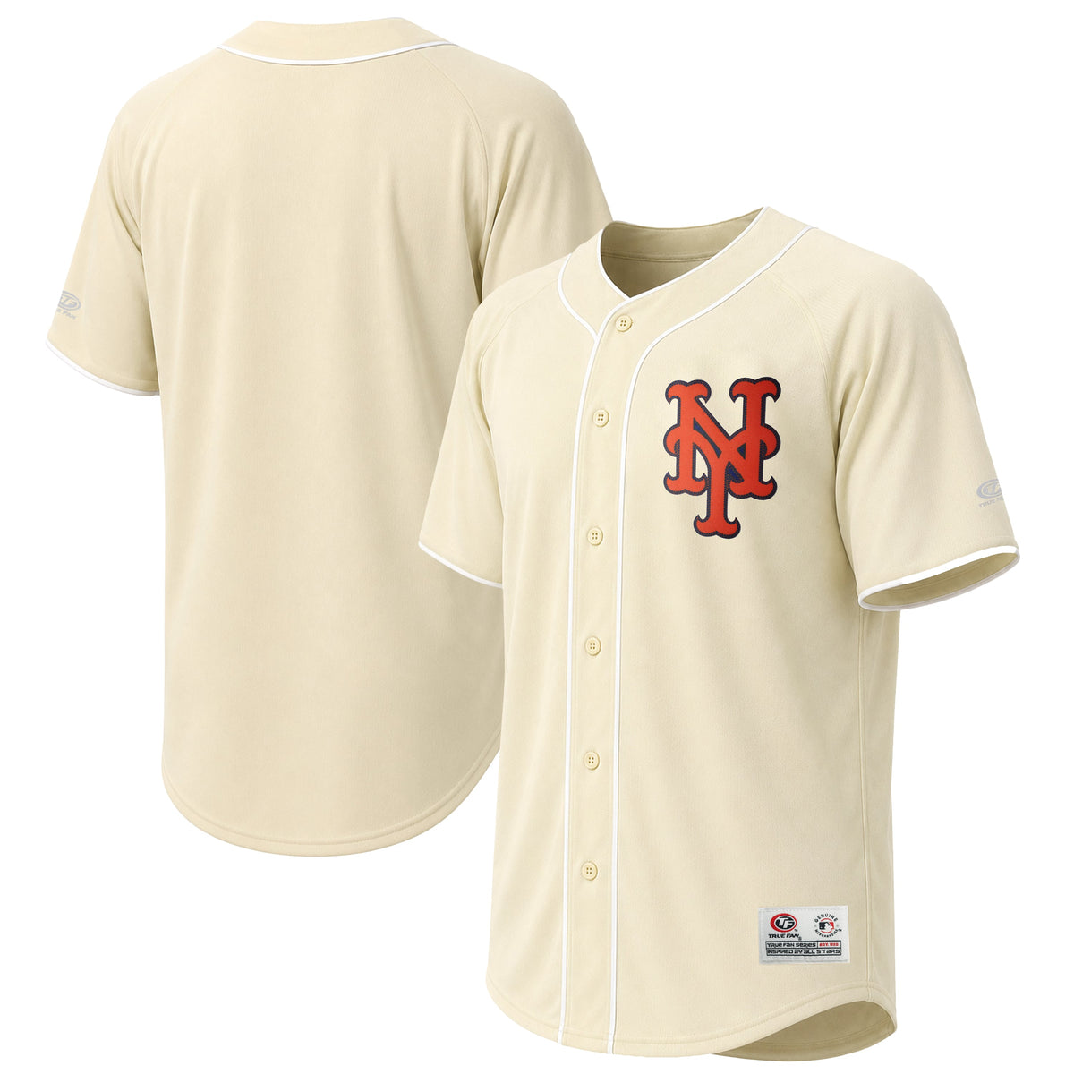 Men's New York Mets Stitches Cream Fashion Jersey