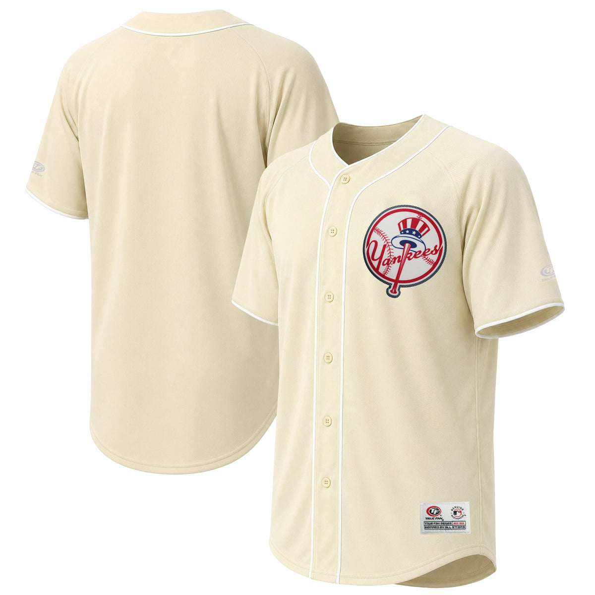 Men's New York Yankees Stitches Cream Fashion Jersey