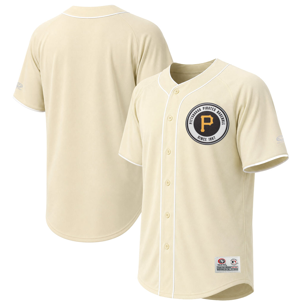 Men's Pittsburgh Pirates Stitches Cream Fashion Jersey - 2