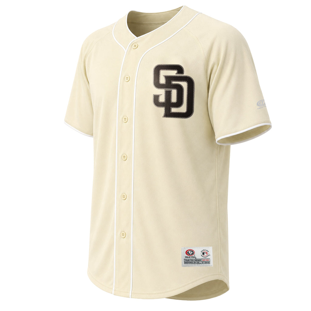 Men's San Diego Padres Stitches Cream Fashion Jersey - 3