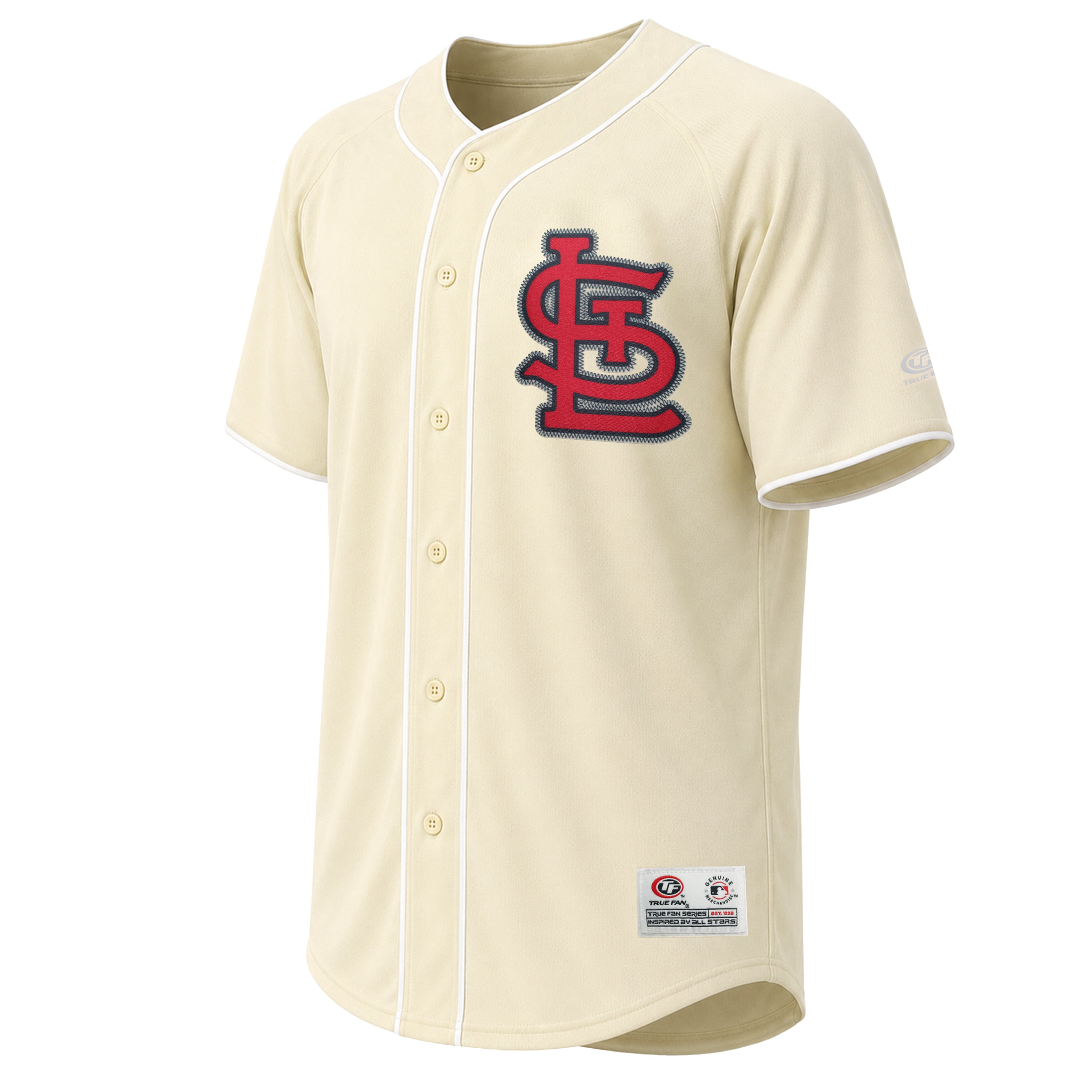 Men's St. Louis Cardinals Stitches Cream Fashion Jersey - 3
