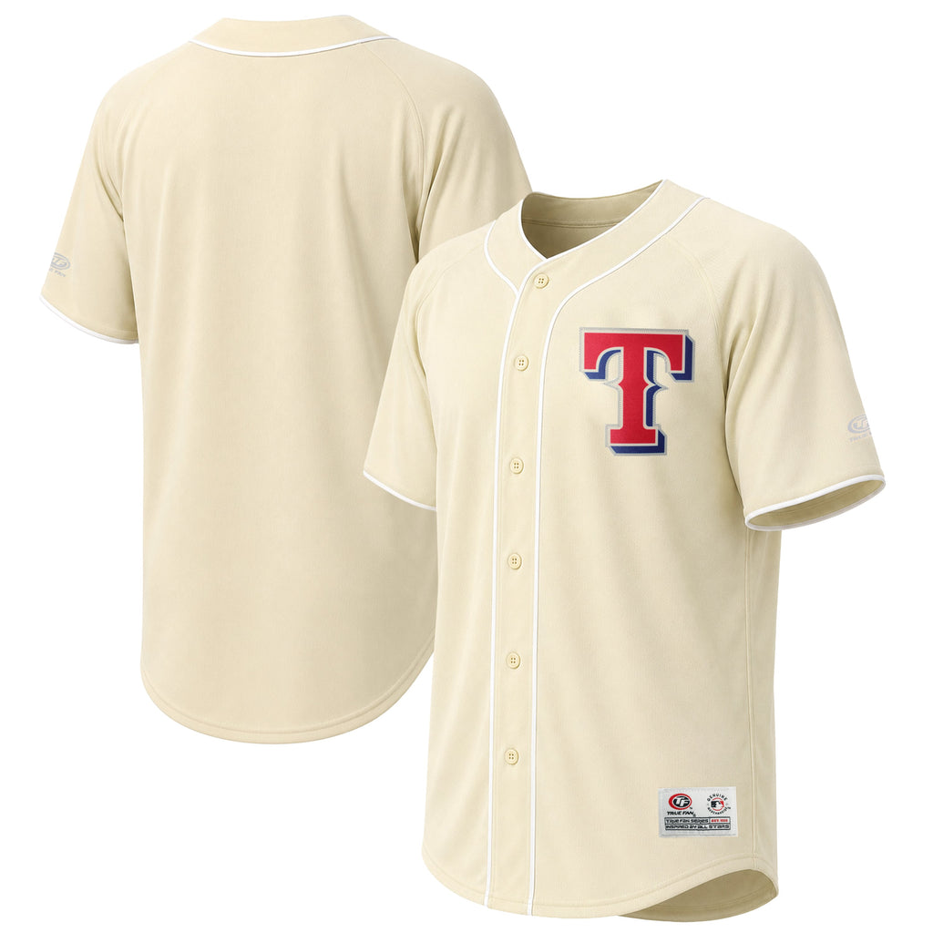 Men's Texas Rangers Stitches Cream Fashion Jersey
