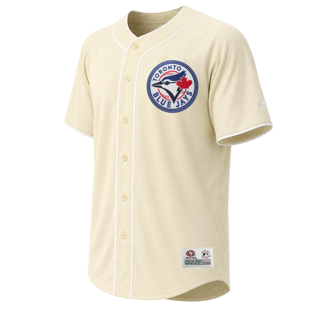Men's Toronto Blue Jays Stitches Cream Fashion Jersey - 3