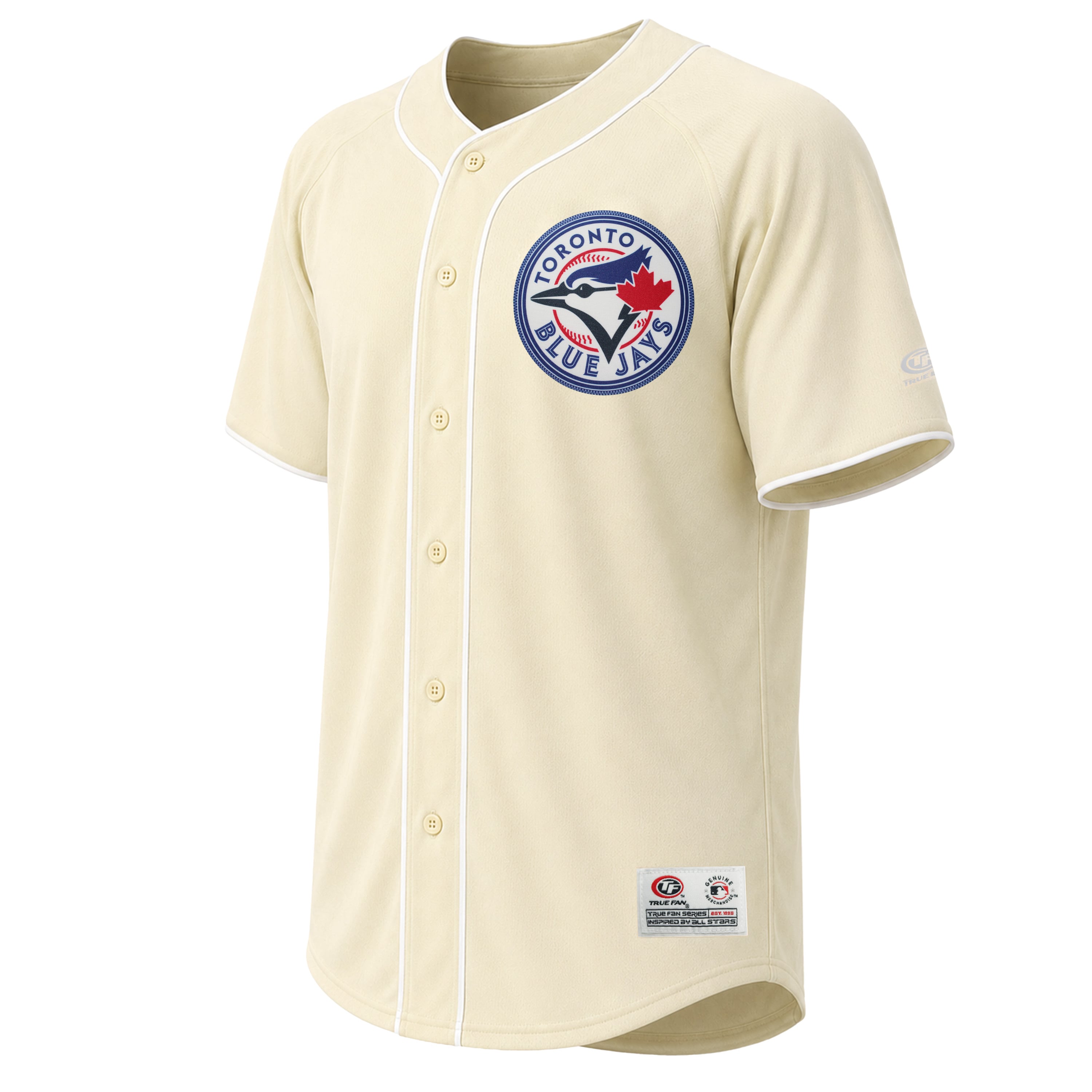 Men's Toronto Blue Jays Stitches Cream Fashion Jersey - 3