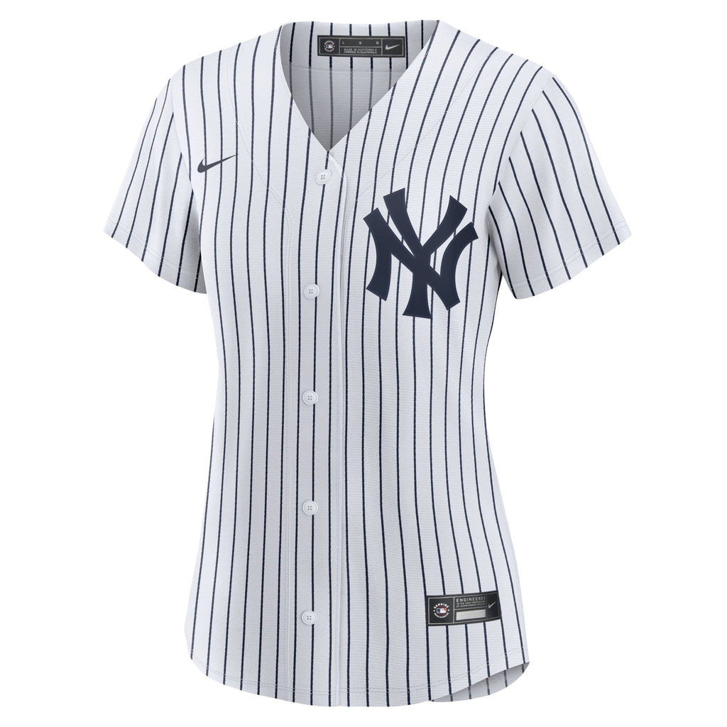 Women's New York Yankees Derek Jeter Nike White/Navy Home Replica Player Jersey - 3