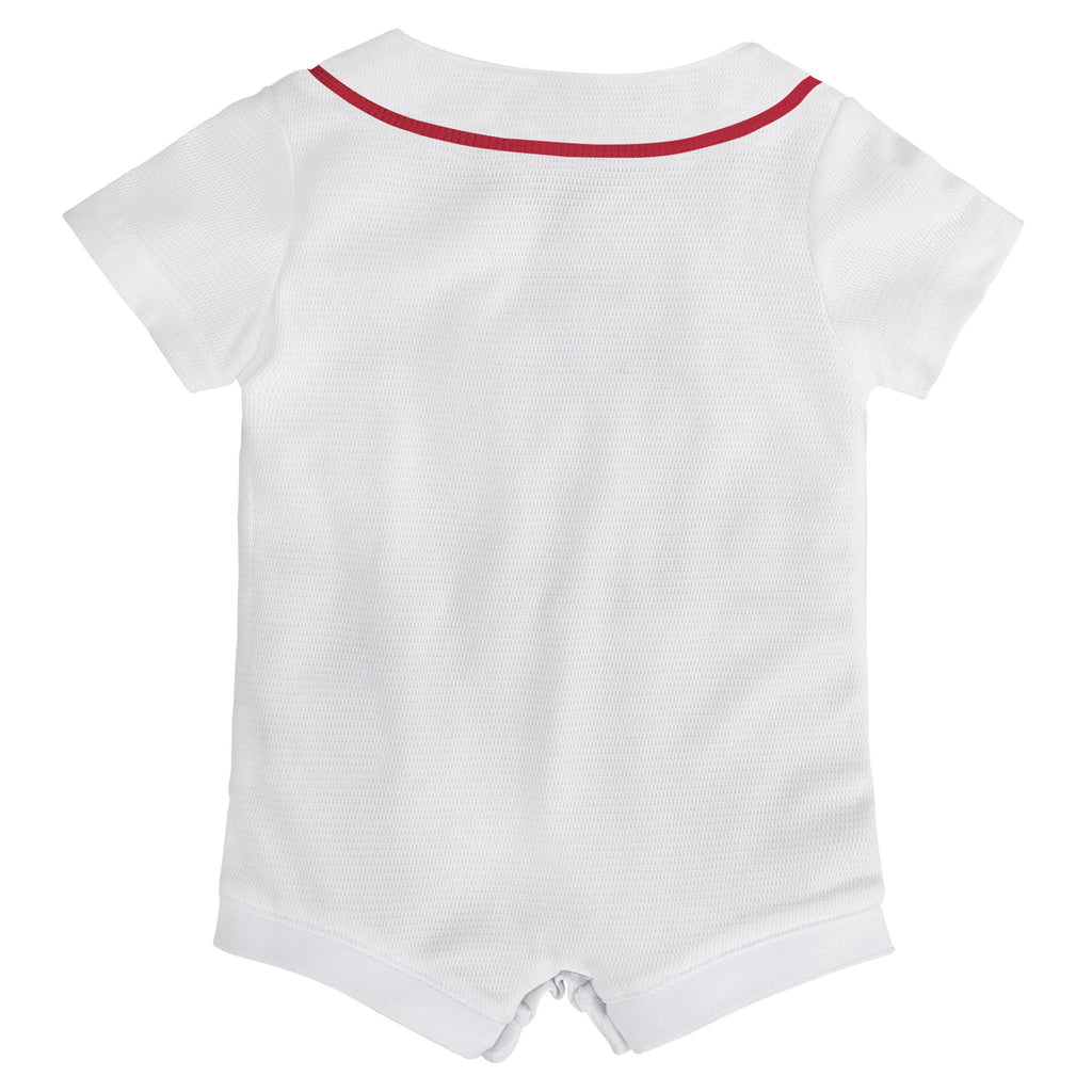 Newborn Boston Red Sox Nike White Home Replica Romper Jersey - 4