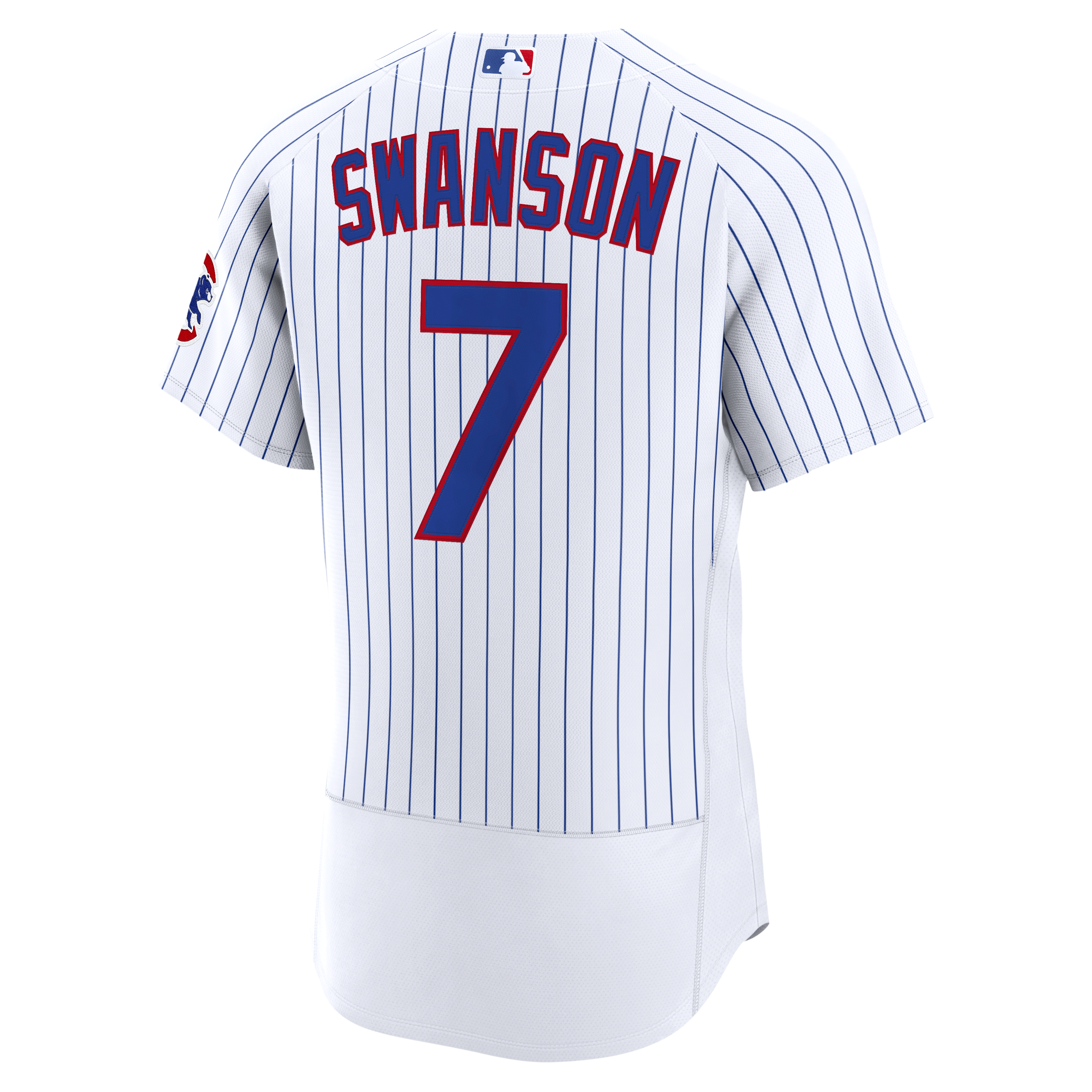 Men's Chicago Cubs Dansby Swanson Nike White Home Authentic Jersey - 4