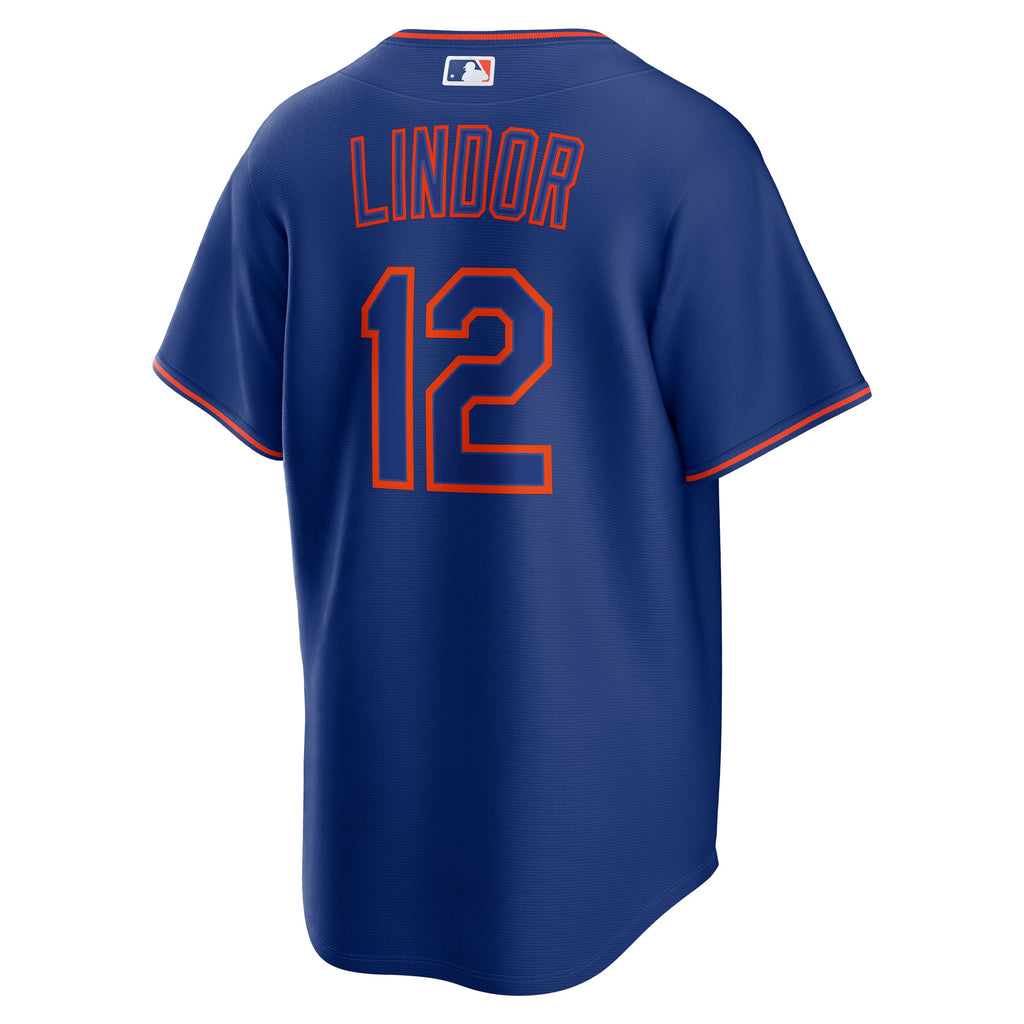 Men's New York Mets Francisco Lindor Nike Royal Alternate Replica Jersey - 4