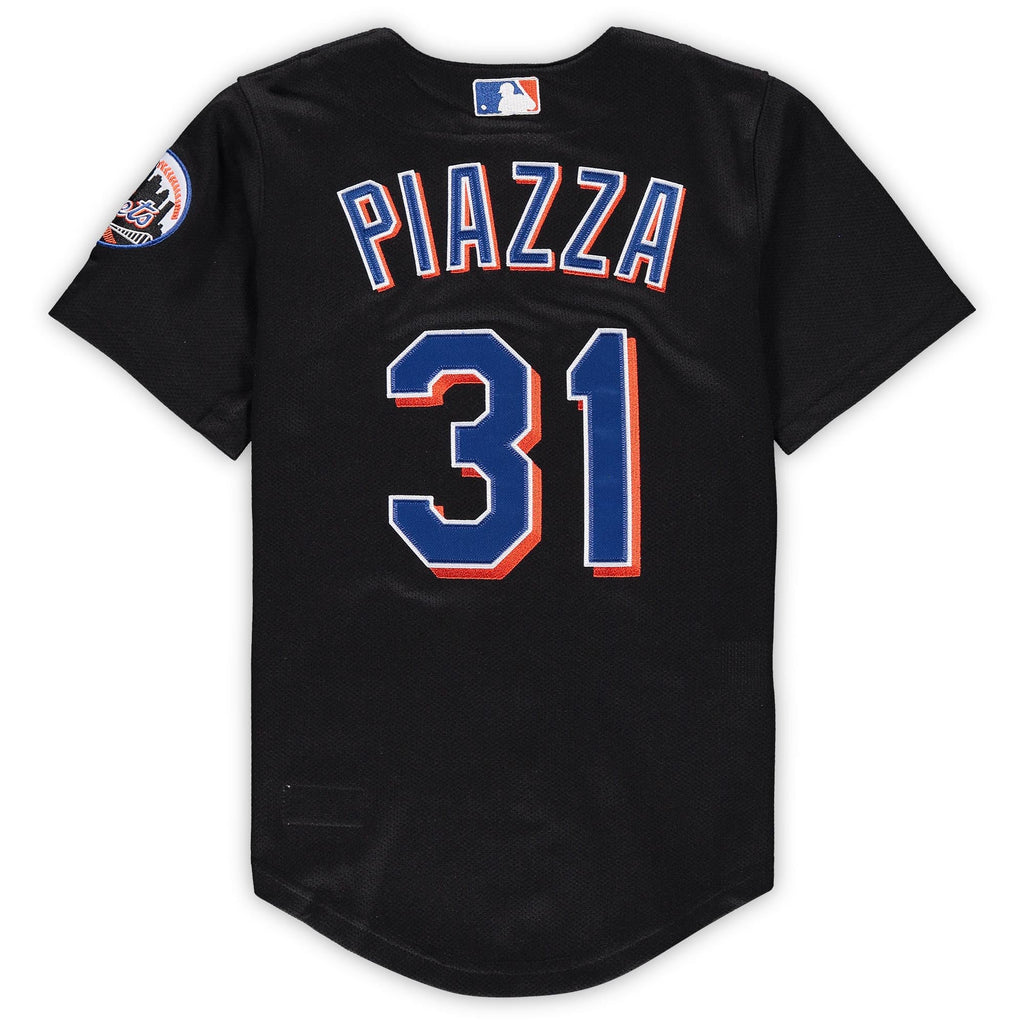 Preschool & Toddler New York Mets Mike Piazza Mitchell & Ness Black Cooperstown Collection Mesh Jersey - 4