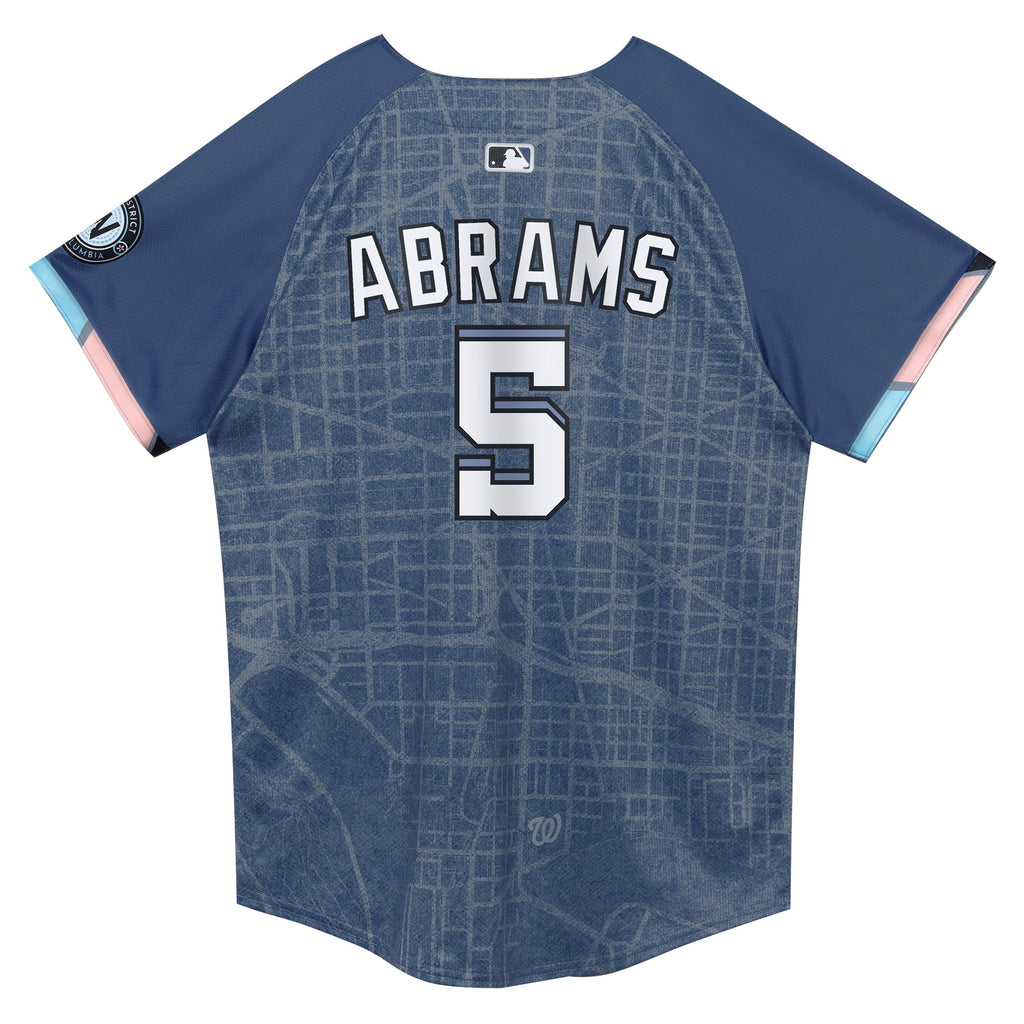 Preschool Washington Nationals CJ Abrams Nike Blue City Connect 2025 Limited Player Jersey - 4
