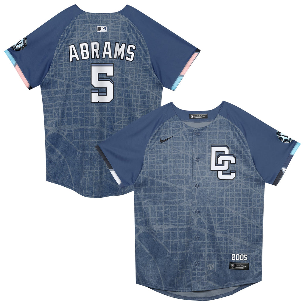 Preschool Washington Nationals CJ Abrams Nike Blue City Connect 2025 Limited Player Jersey