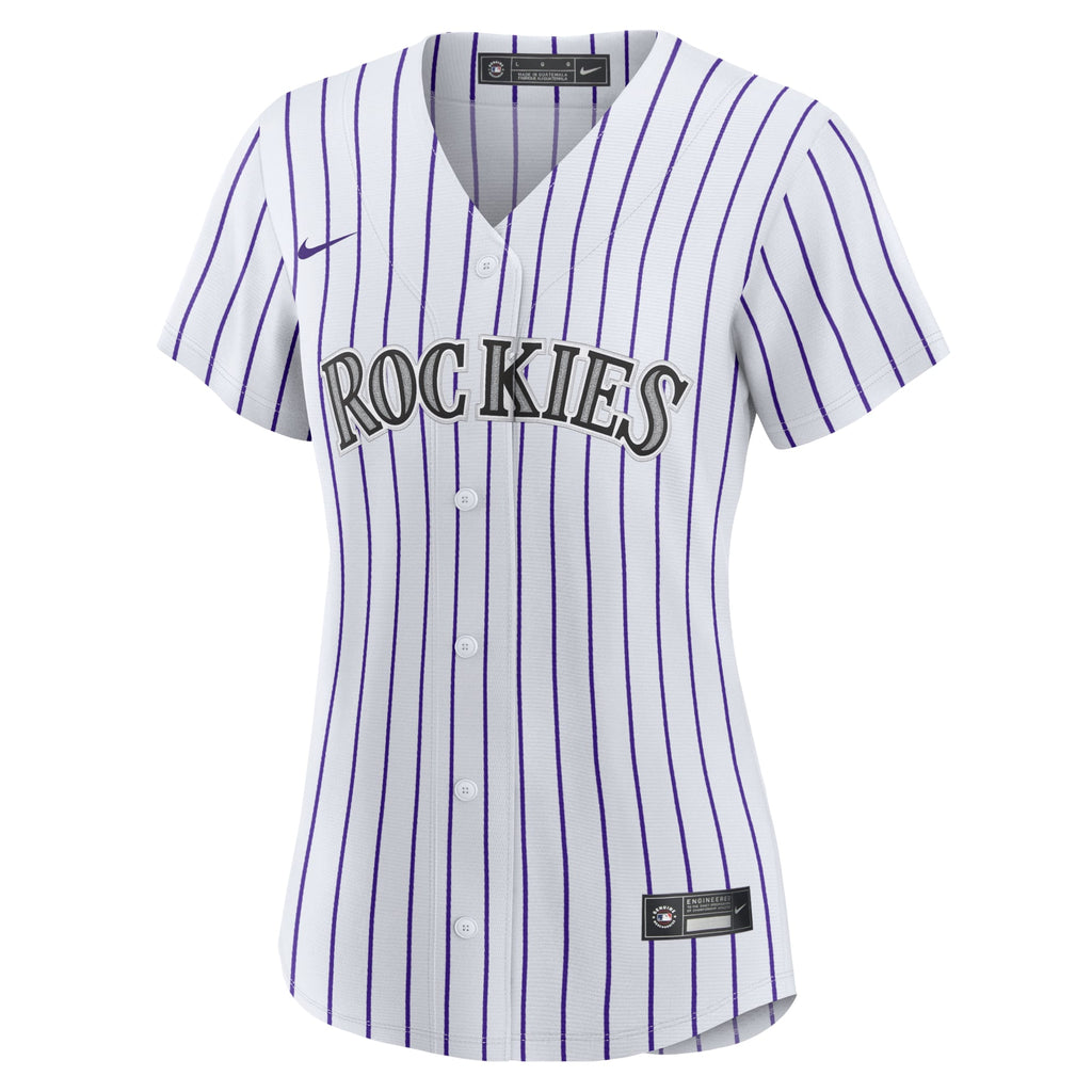 Women's Colorado Rockies Kris Bryant Nike White/Purple Replica Player Jersey - 3