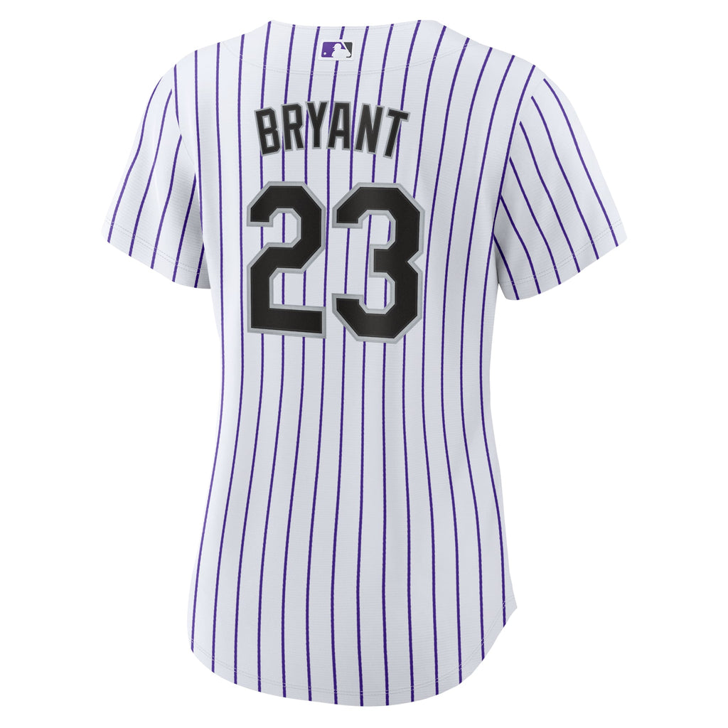 Women's Colorado Rockies Kris Bryant Nike White/Purple Replica Player Jersey - 4