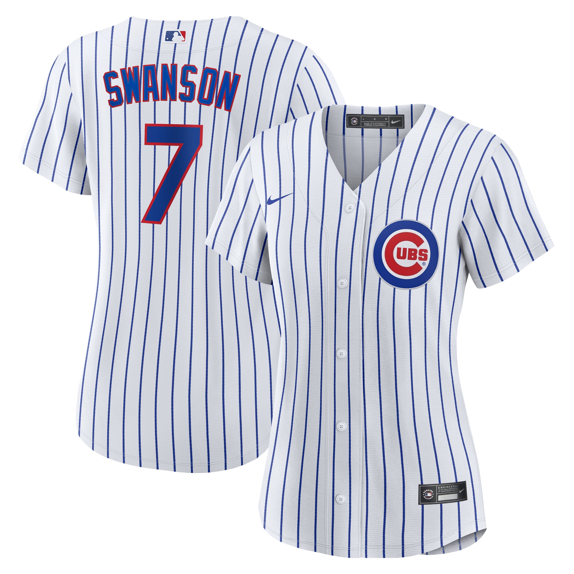 Women's Chicago Cubs Dansby Swanson Nike White/Royal Home Replica Player Jersey - 2