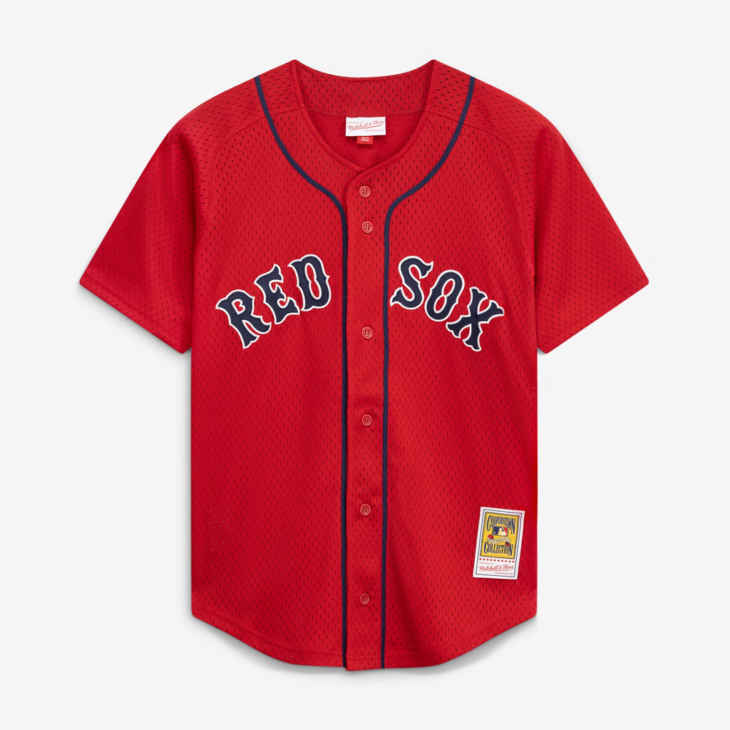 Toddler Boston Red Sox David Ortiz Mitchell & Ness Red Cooperstown Collection Mesh Batting Practice Jersey - 3