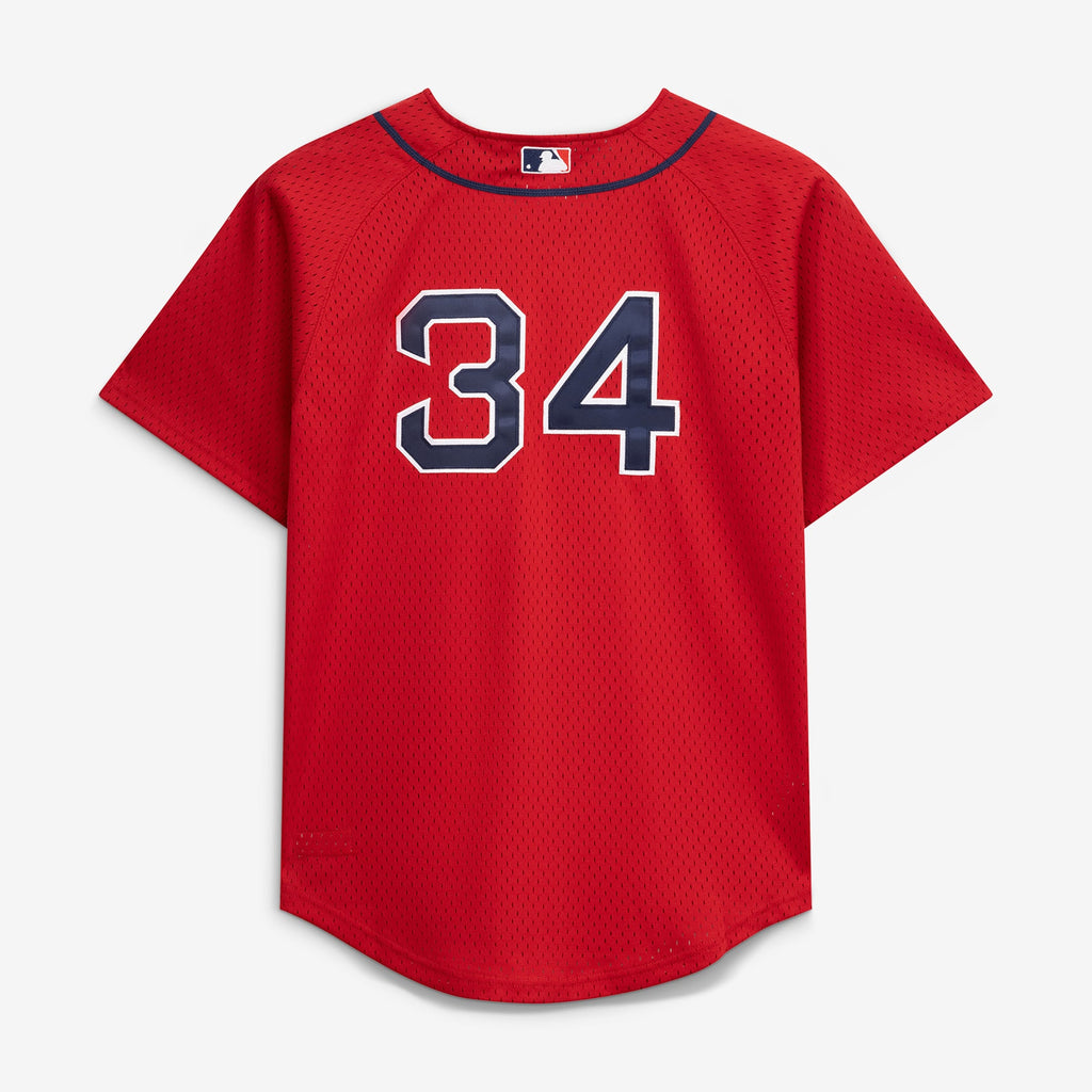 Toddler Boston Red Sox David Ortiz Mitchell & Ness Red Cooperstown Collection Mesh Batting Practice Jersey - 4