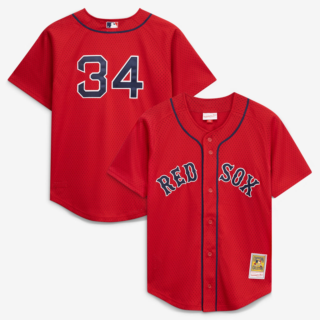 Toddler Boston Red Sox David Ortiz Mitchell & Ness Red Cooperstown Collection Mesh Batting Practice Jersey