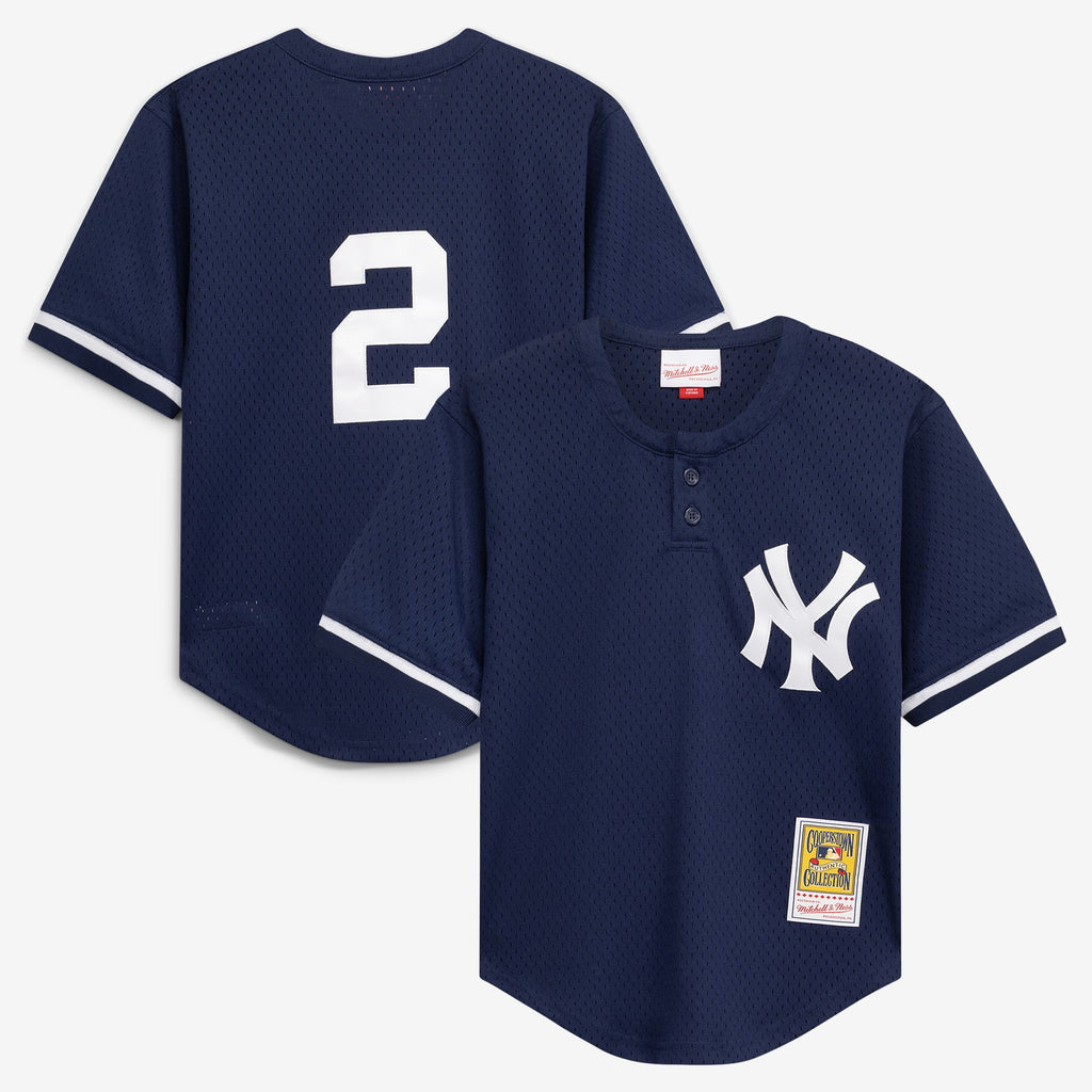 Toddler New York Yankees Derek Jeter Mitchell & Ness Navy Cooperstown Collection Mesh Batting Practice Jersey