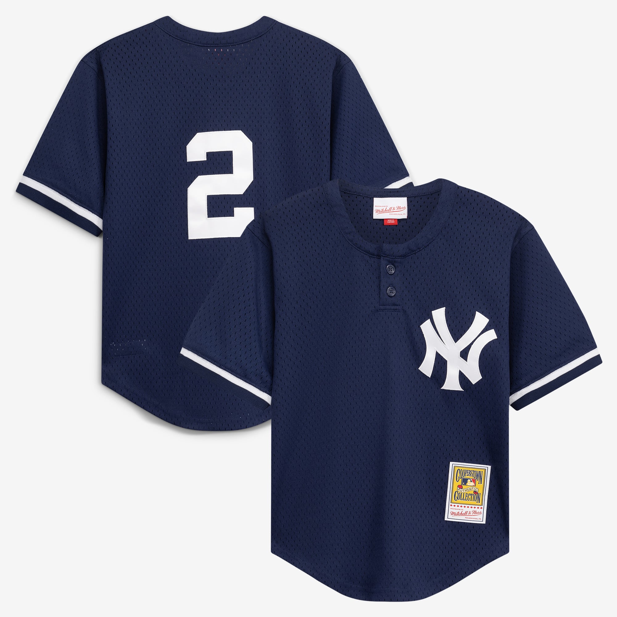 Toddler New York Yankees Derek Jeter Mitchell & Ness Navy Cooperstown Collection Mesh Batting Practice Jersey