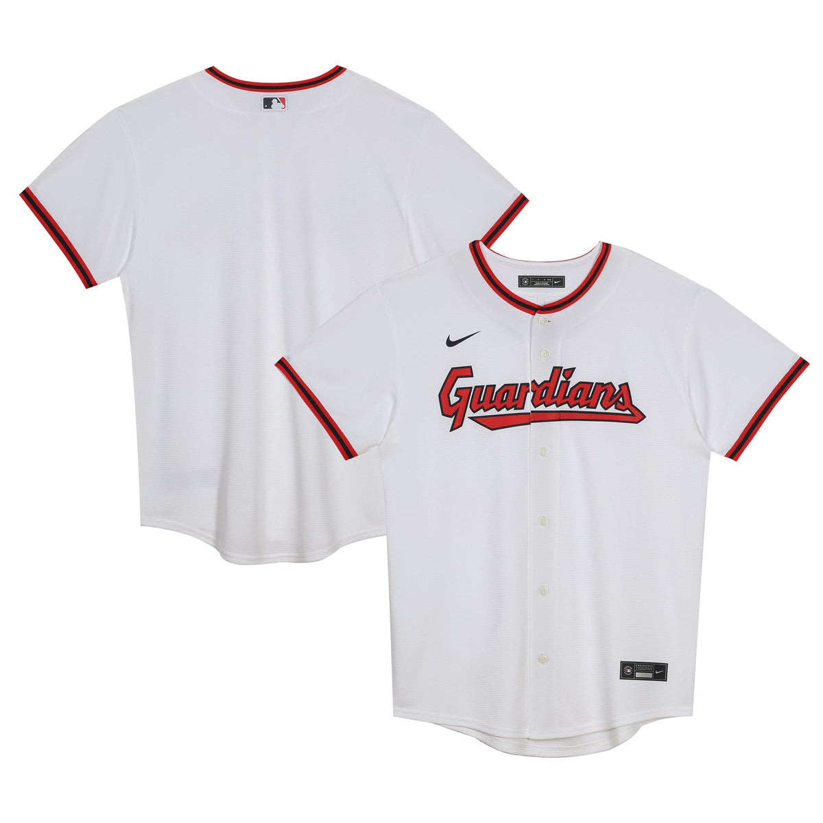 Toddler Cleveland Guardians Nike White Home Blank Replica Jersey
