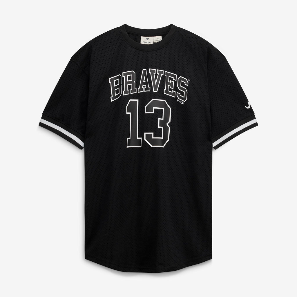 Men's Atlanta Braves Ronald Acuña Jr. Fanatics Black/White Big & Tall Heavyweight Mesh Jersey - 3