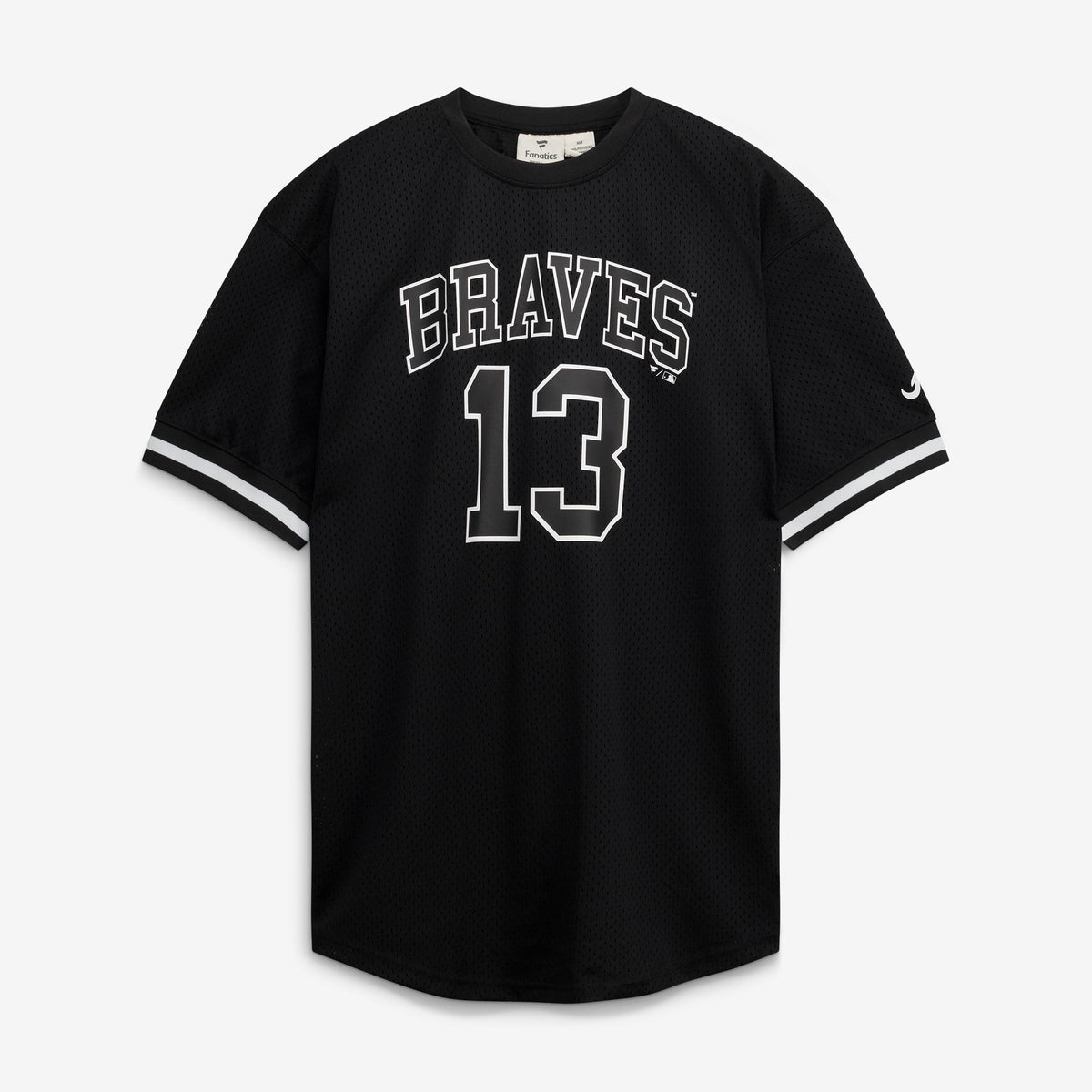 Men's Atlanta Braves Ronald Acuña Jr. Fanatics Black/White Big & Tall Heavyweight Mesh Jersey - 3