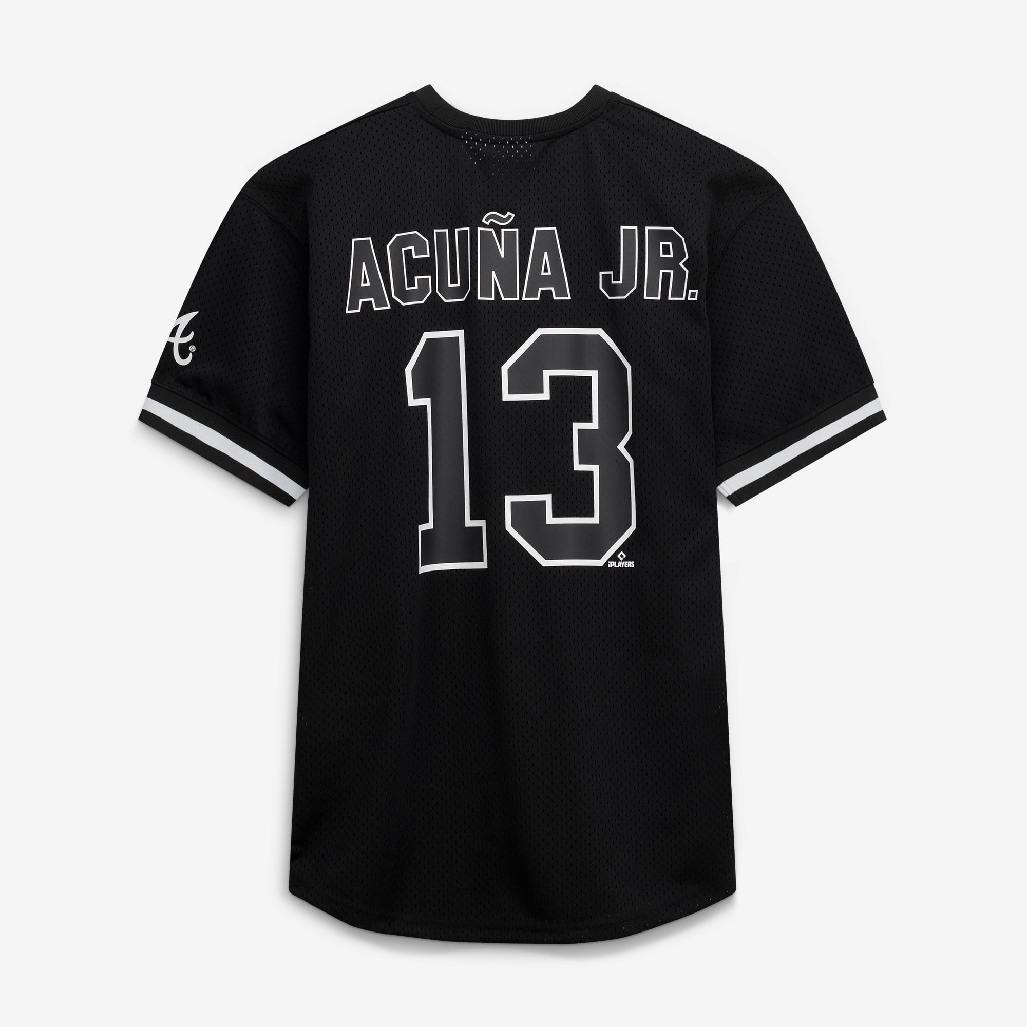 Men's Atlanta Braves Ronald Acuña Jr. Fanatics Black/White Big & Tall Heavyweight Mesh Jersey - 4
