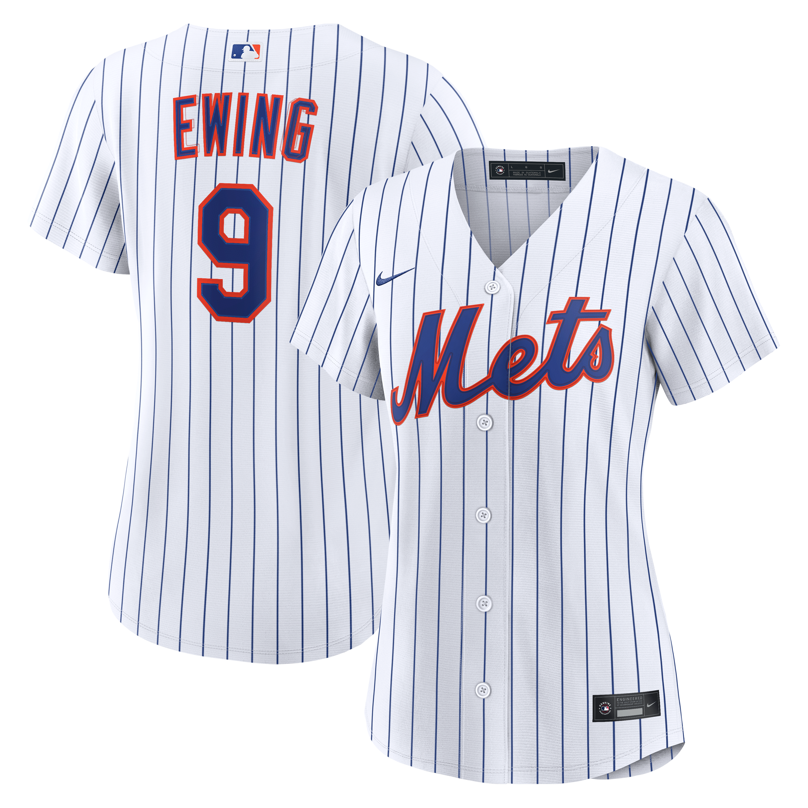 Women's New York Mets AJ Ewing Nike White Home Replica Jersey - 2