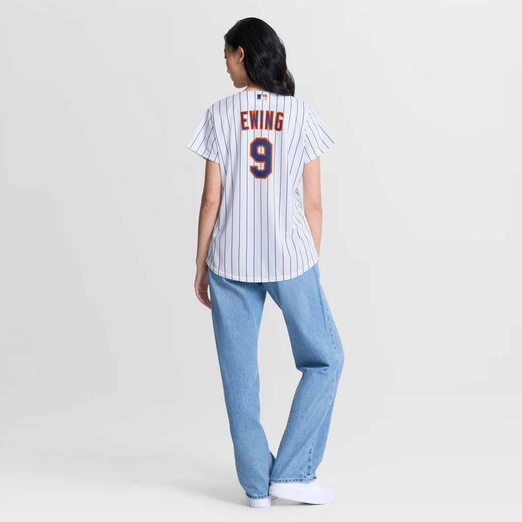 Women's New York Mets AJ Ewing Nike White Home Replica Jersey - 4