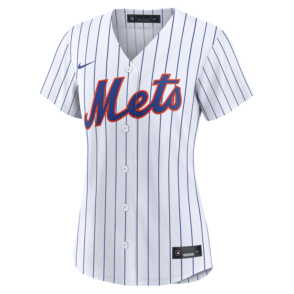 Women's New York Mets AJ Ewing Nike White Home Replica Jersey - 5