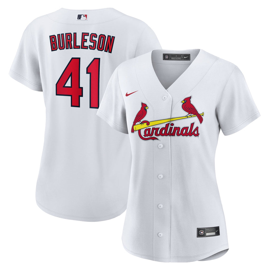 Women's St. Louis Cardinals Alec Burleson Nike White Home Replica Jersey