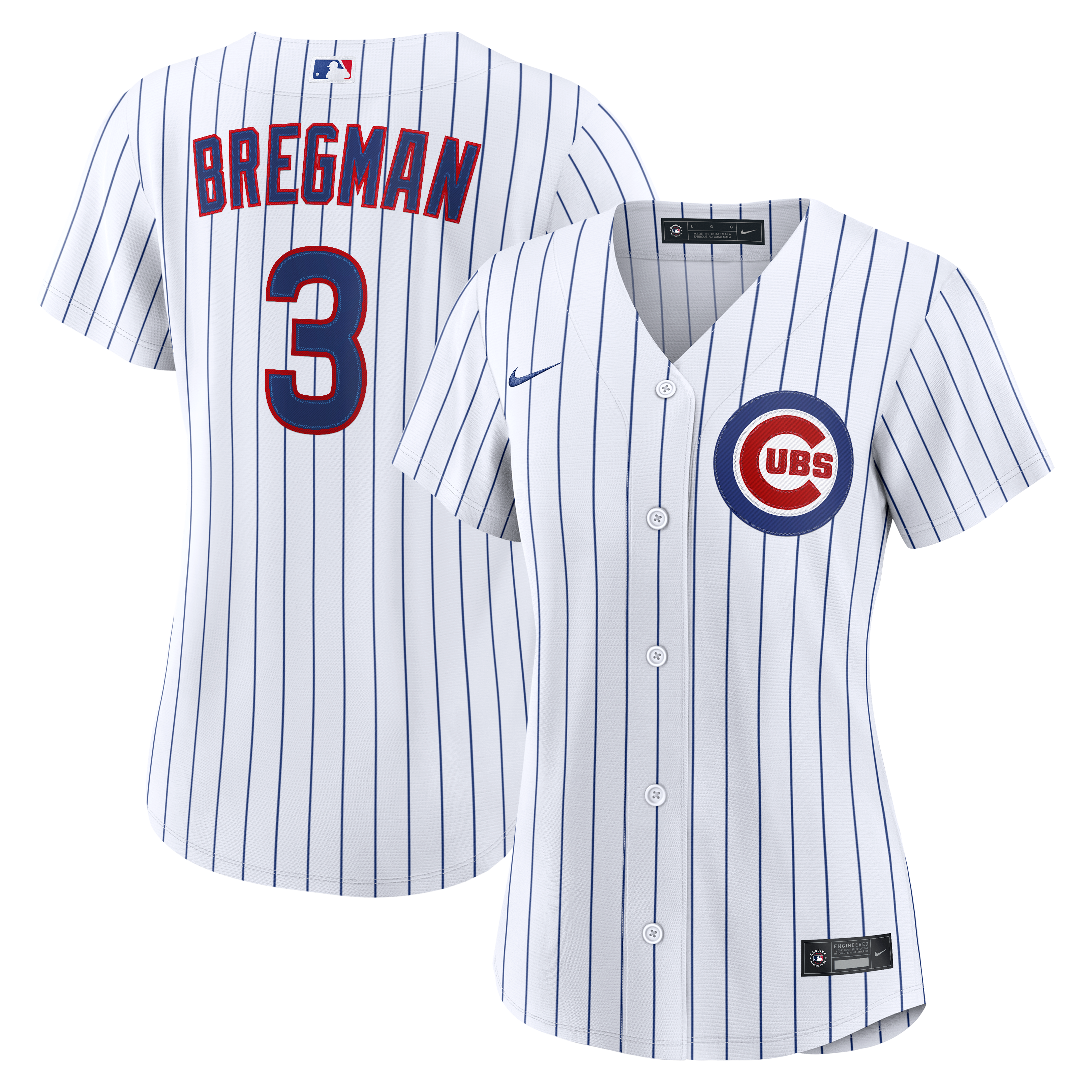 Women's Chicago Cubs Alex Bregman Nike White Home Replica Jersey - 2
