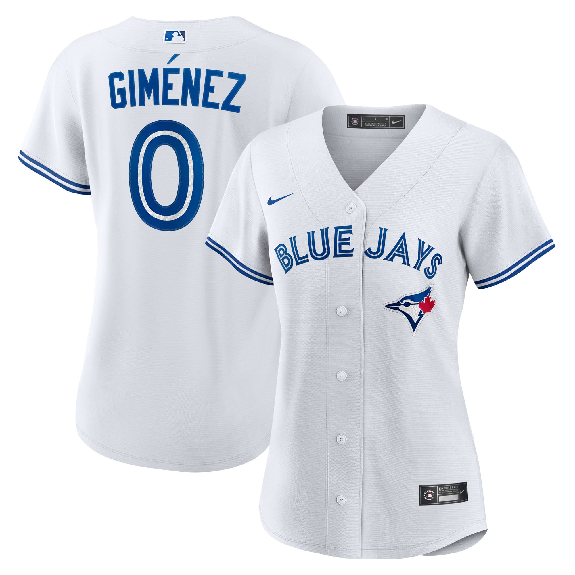 Women's Toronto Blue Jays Andrés Giménez Nike White Home Replica Jersey - 2