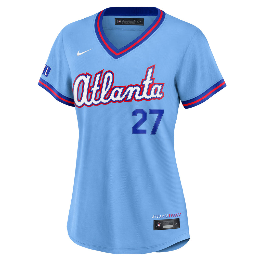 Women's Atlanta Braves Austin Riley Nike Powder Blue 2026 City Connect Stadium Jersey - 3