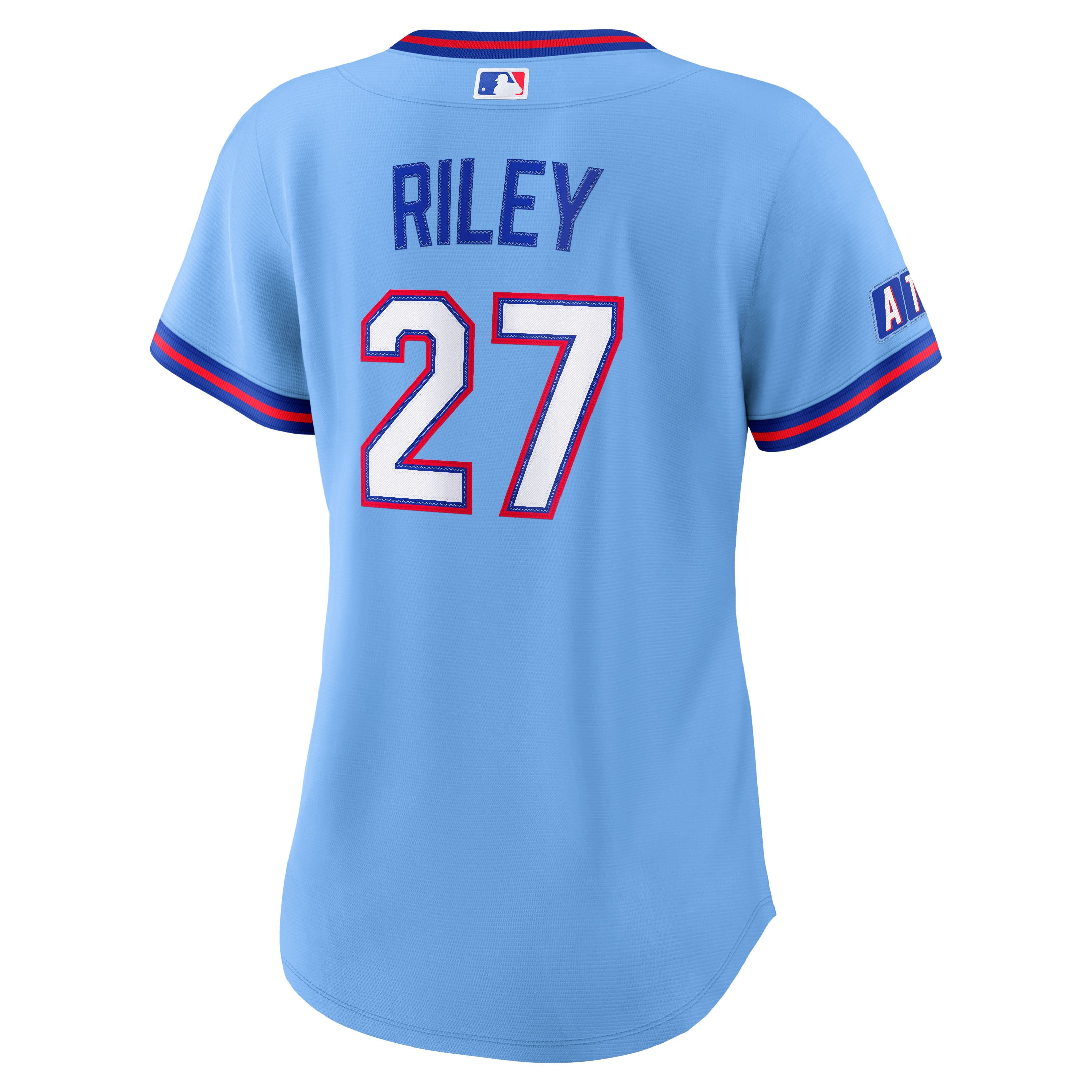 Women's Atlanta Braves Austin Riley Nike Powder Blue 2026 City Connect Stadium Jersey - 4