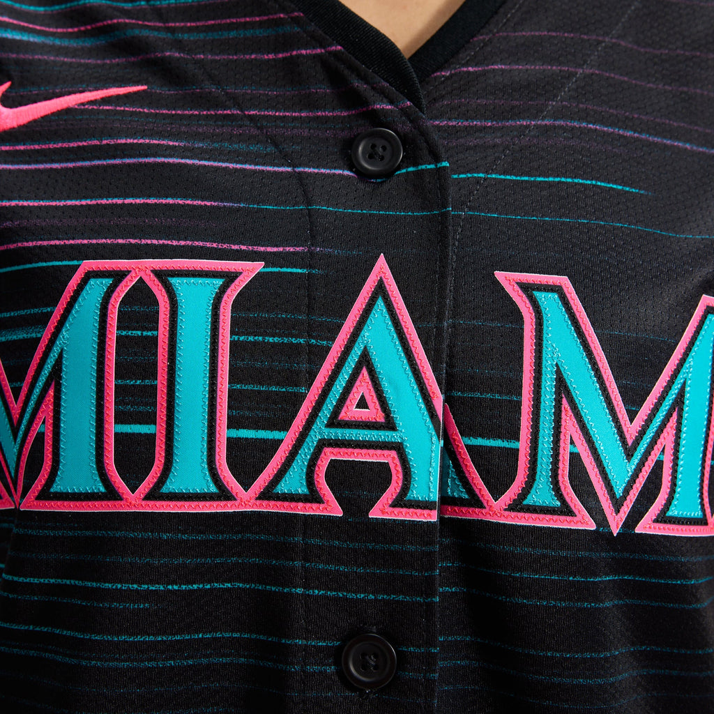 Women's Miami Marlins Nike Black 2025 City Connect Limited Jersey - 11