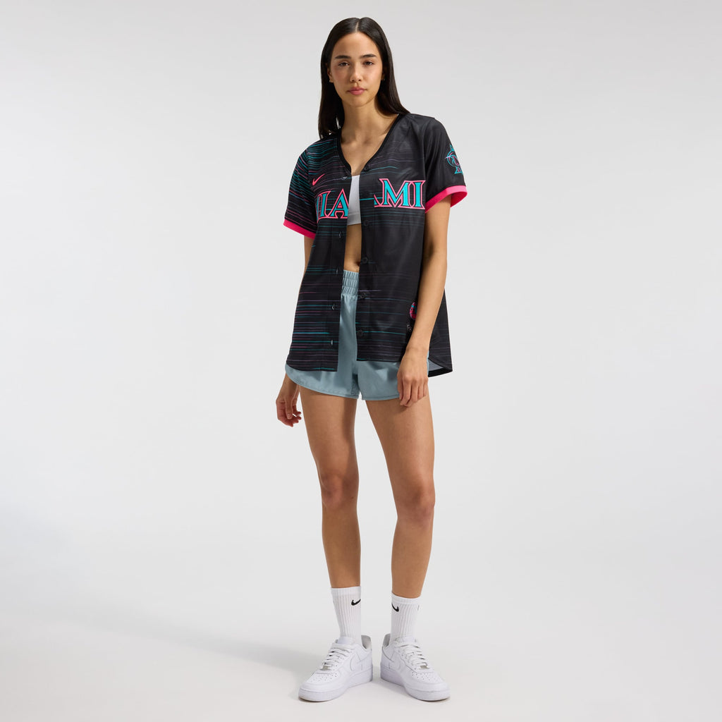 Women's Miami Marlins Nike Black 2025 City Connect Limited Jersey - 4