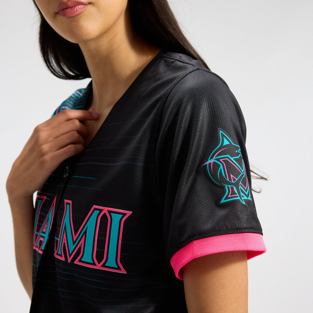 Women's Miami Marlins Nike Black 2025 City Connect Limited Jersey - 8