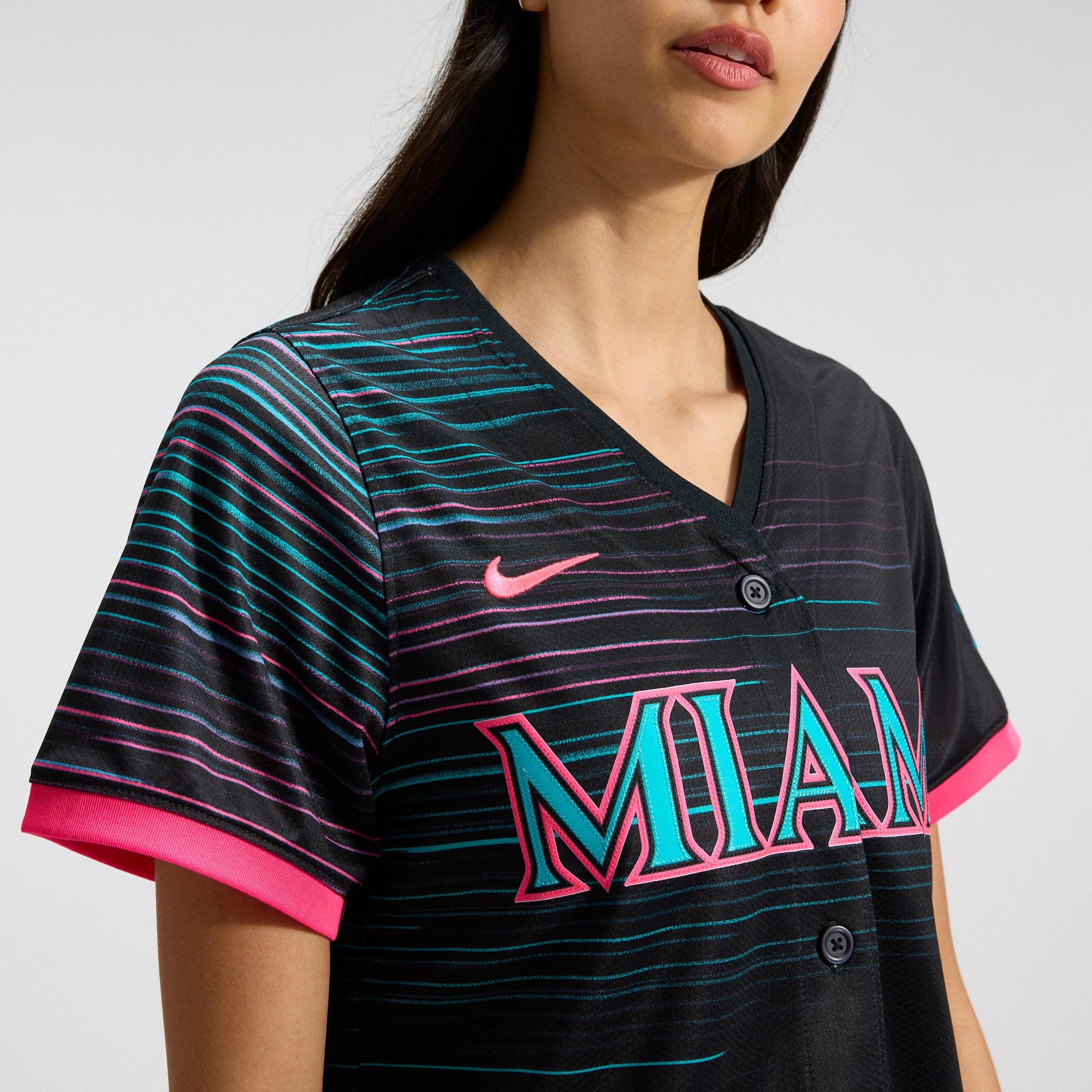 Women's Miami Marlins Nike Black 2025 City Connect Limited Jersey - 9