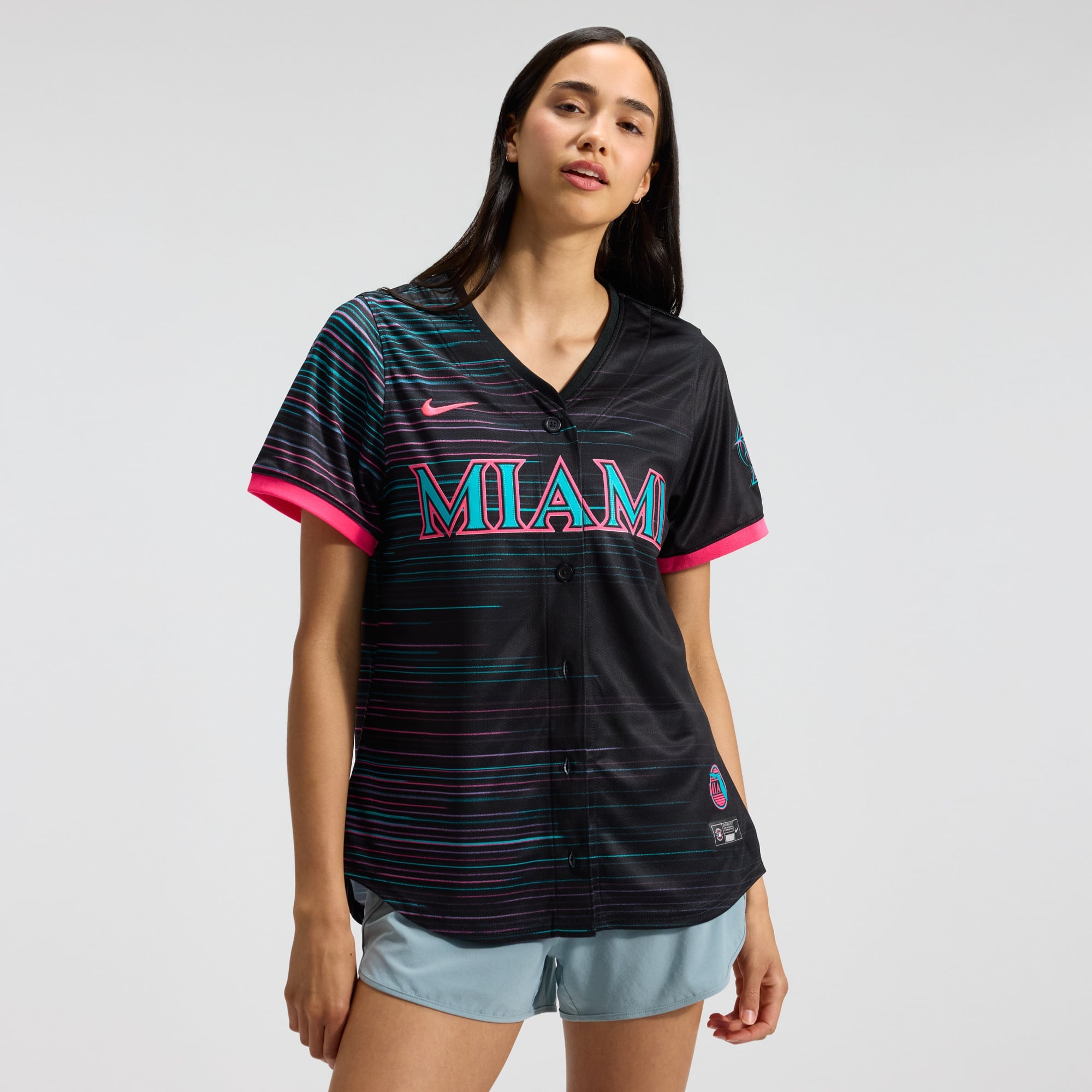 Women's Miami Marlins Nike Black 2025 City Connect Limited Jersey