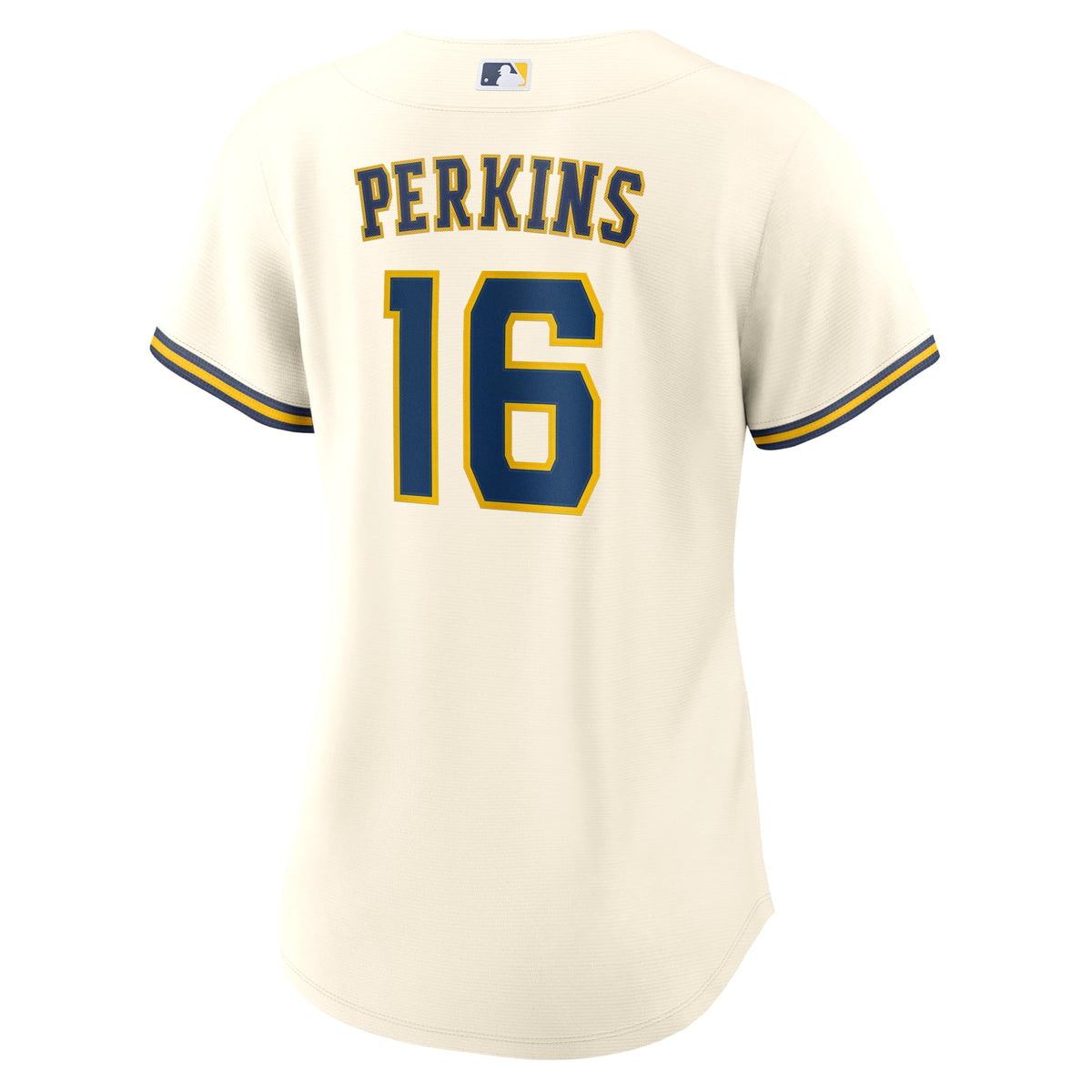 Women's Milwaukee Brewers Blake Perkins Nike Cream Home Replica Jersey - 4