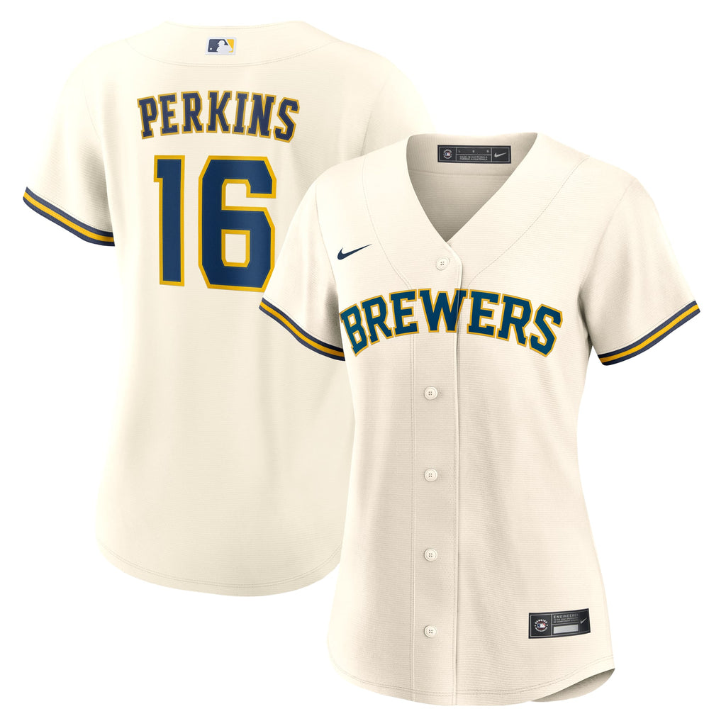 Women's Milwaukee Brewers Blake Perkins Nike Cream Home Replica Jersey