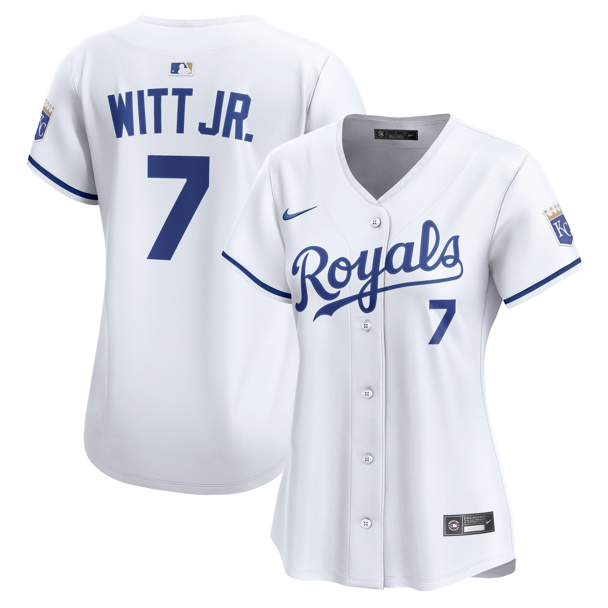 Women's Kansas City Royals Bobby Witt Jr. Nike White Home Limited Player Jersey - 2