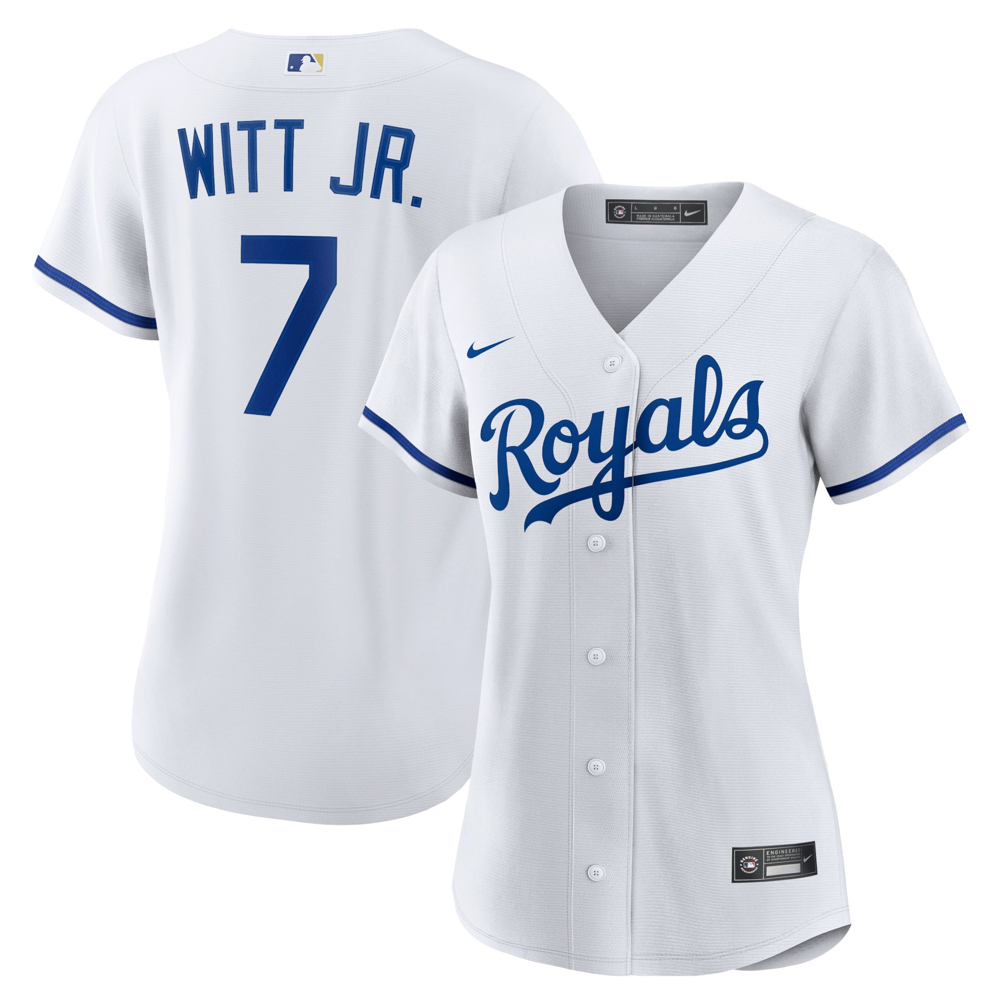 Women's Kansas City Royals Bobby Witt Jr. Nike White Home Replica Player Jersey - 2